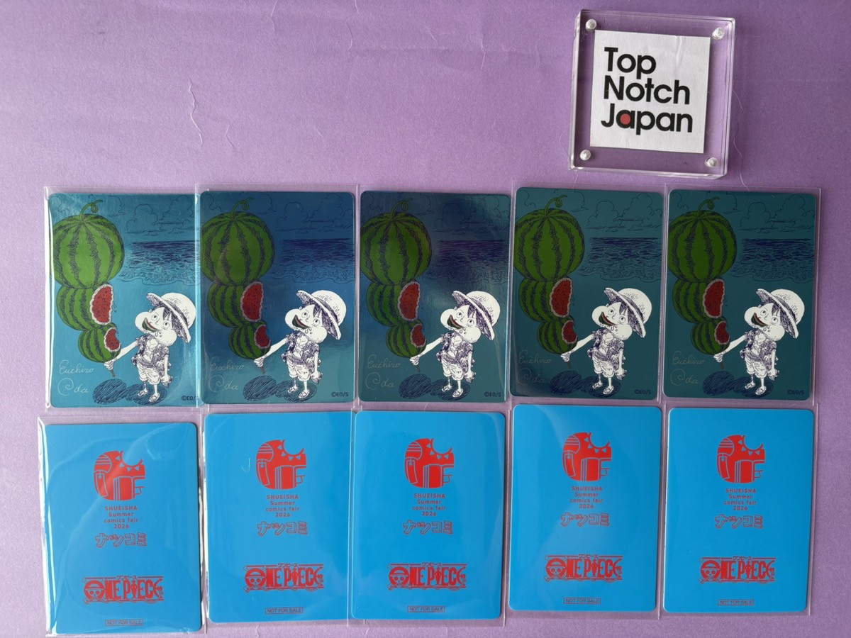 Set of 10 One Piece Luffy Natsucomi 2026 Meta-Kira Promo Card Japan Exclusive