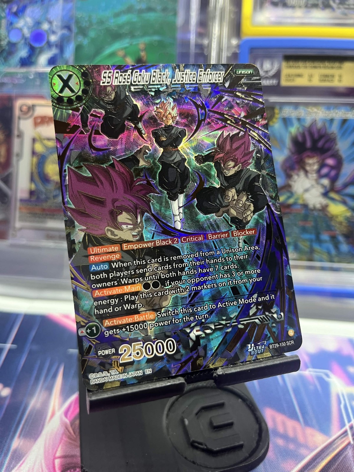 SS ROSE GOKU BLACK JUSTICE ENFORCER SCR BT29-150 FEARSOME RIVALS DRAGON BALL