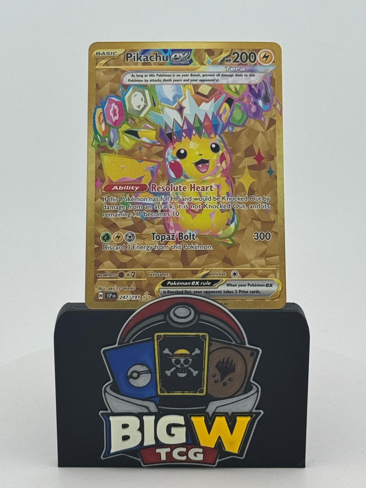 PIKACHU EX 247/191 HYPER RARE SURGING SPARKS POKEMON NM
