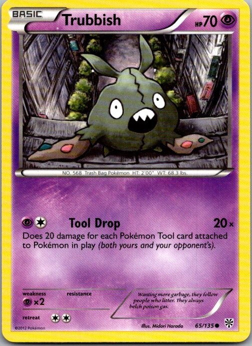 Trubbish 65/135 Common Plasma Storm Pokemon Lightly Played