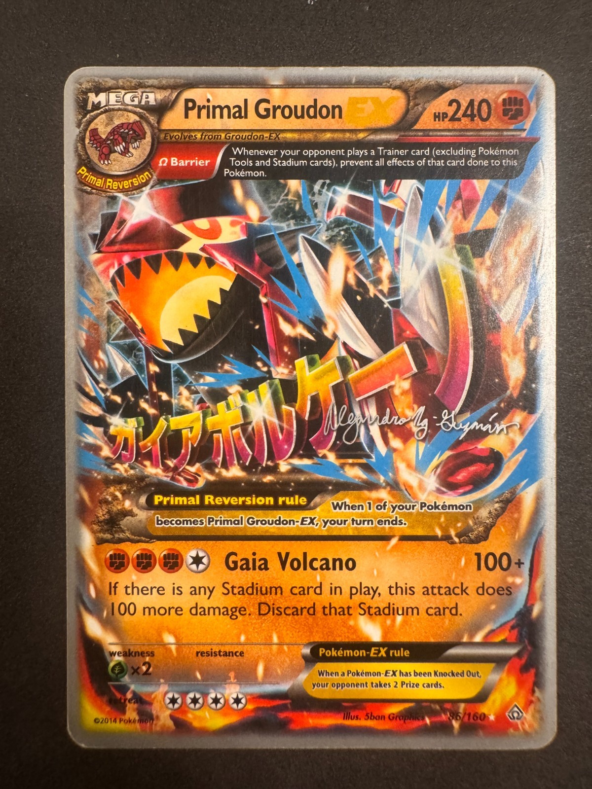 Primal Groudon EX – 2015 (Alejandro Ng-Guzman) 86/160 World Championship