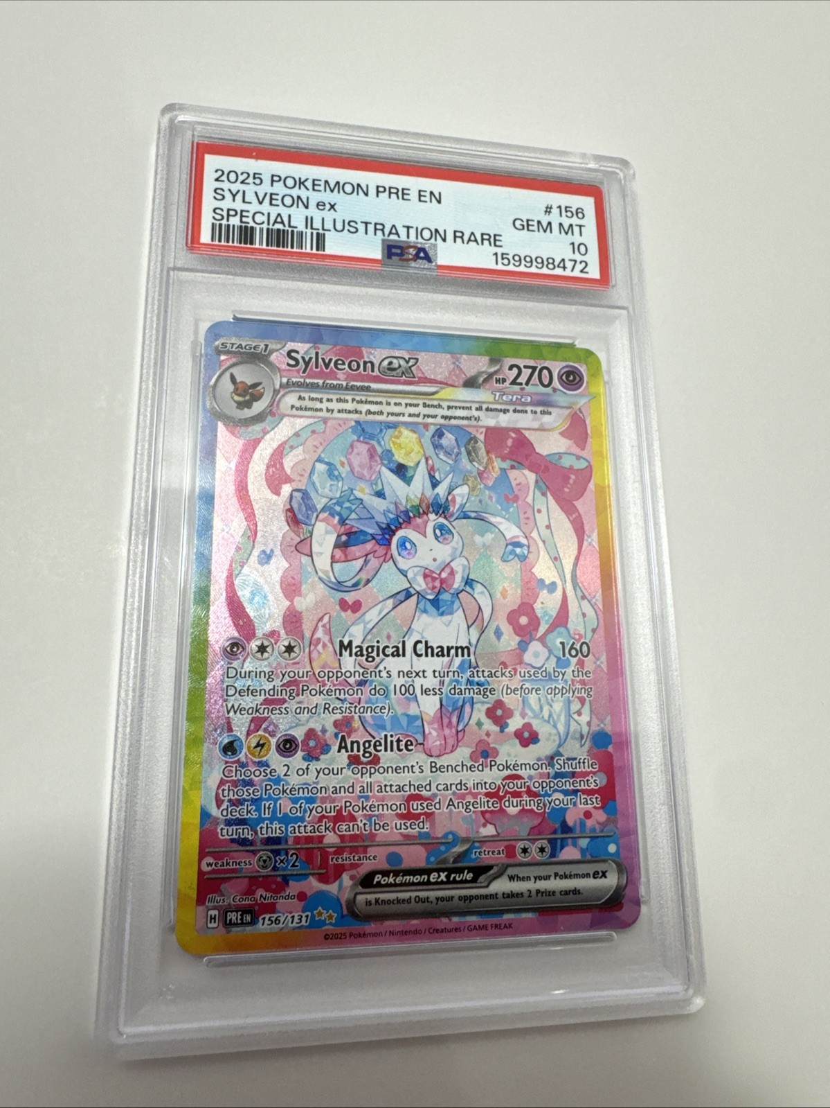 Prismatic Evolutions Sylveon EX 156/131 Special Illustration Rare PSA 10