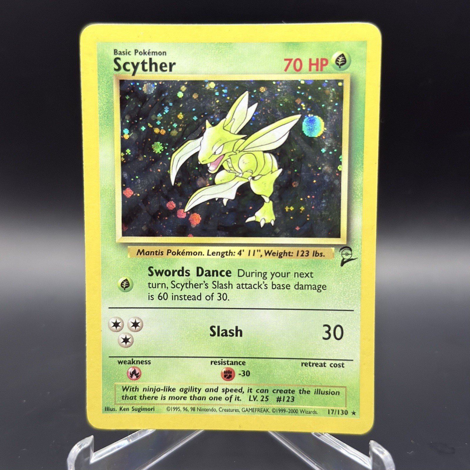 Scyther 017/130 Base Set 2 Holo Near Mint
