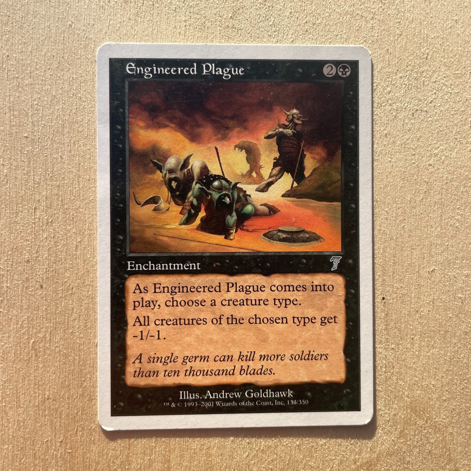 MTG Engineered Plague LP 7th Edition Uncommon Enchantment Magic The Gathering