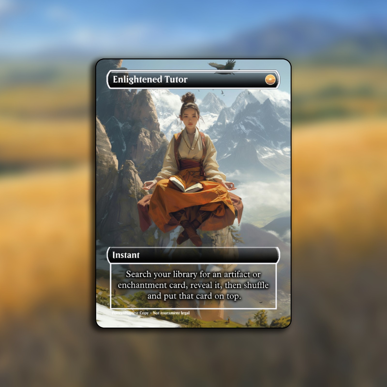 Enlightened Tutor MTG Playtest Card Custom Alt Art Commander Foil/Regular