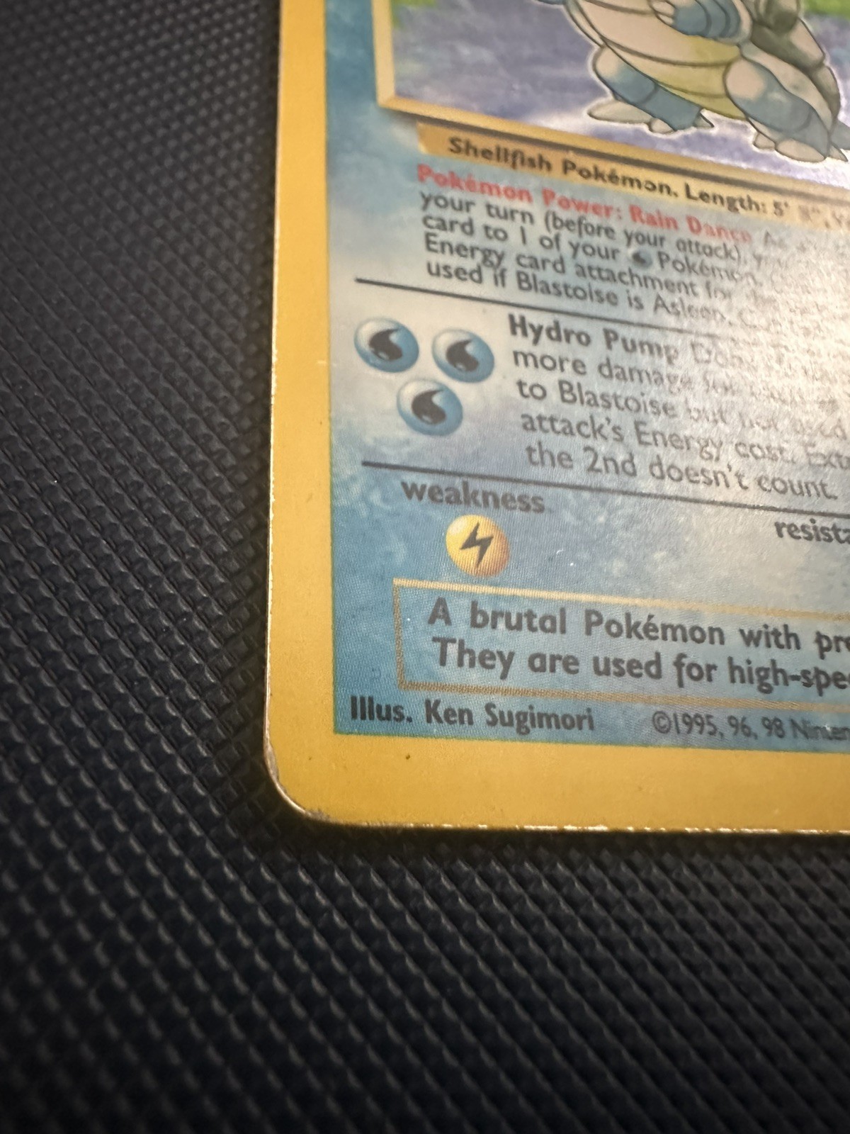 Pokemon Base Set Blastoise 2/102 Holo Unlimited HP Heavy Play Vintage WOTC