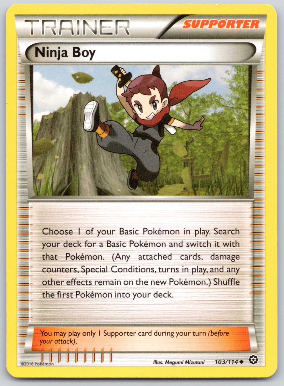 Ninja Boy 103/114 Uncommon XY – Steam Siege Megumi Mizutani LP