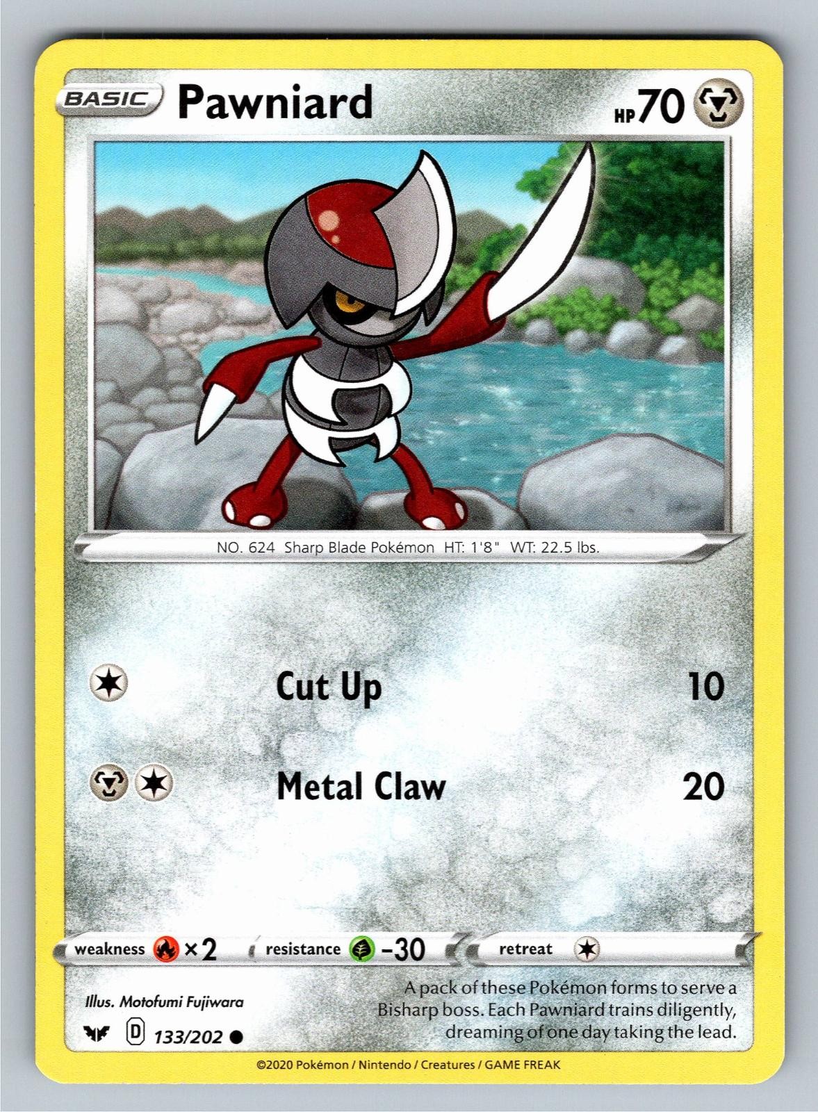 Pawniard 133/202 Common Sword & Shield Pokemon Lightly Played