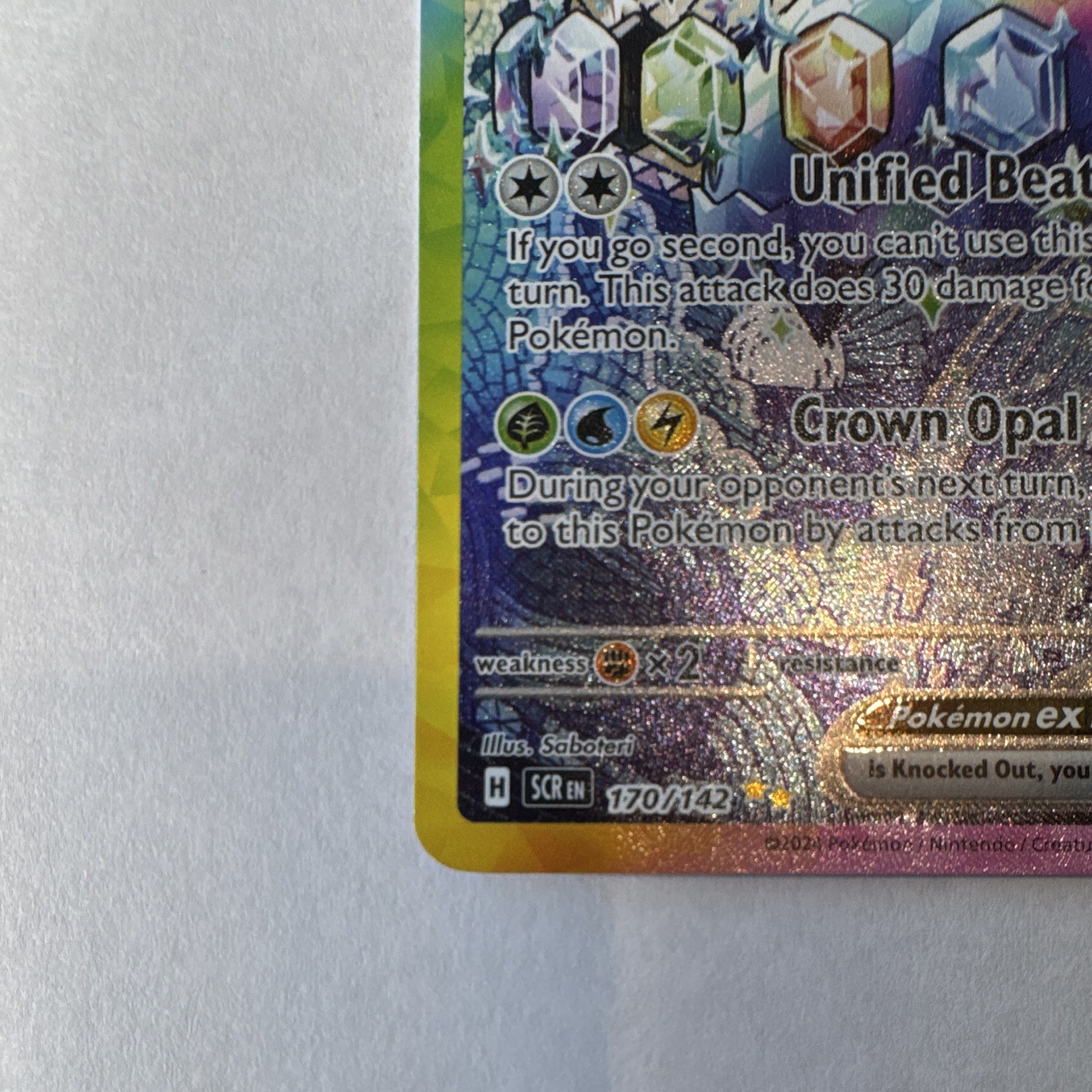 Pokemon Terapagos ex Sv07 Stellar Crown SIR Full Art Holo EN 170/142 230 HP