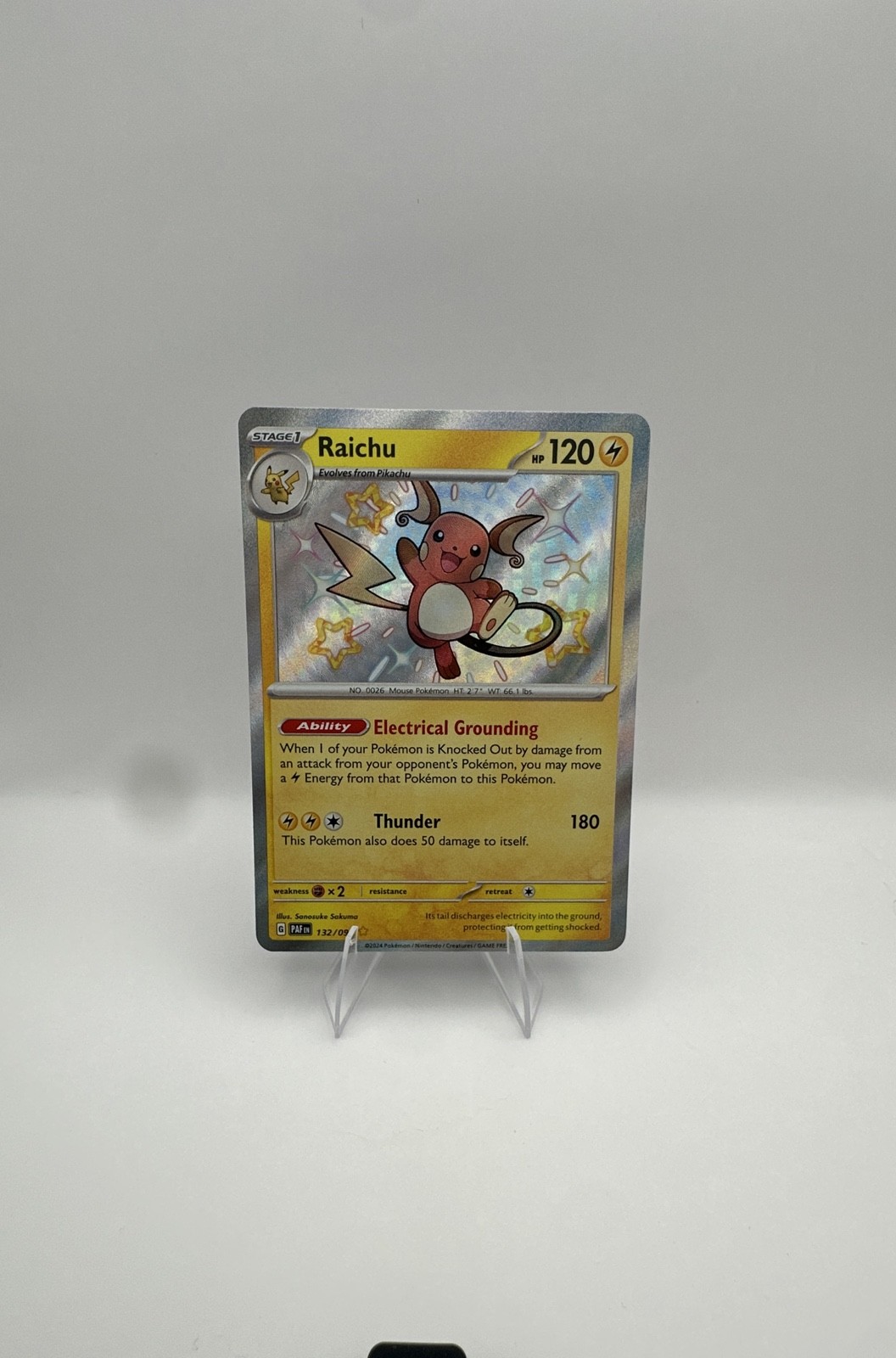 Raichu 132/091 SV: Paldean Fates Holo