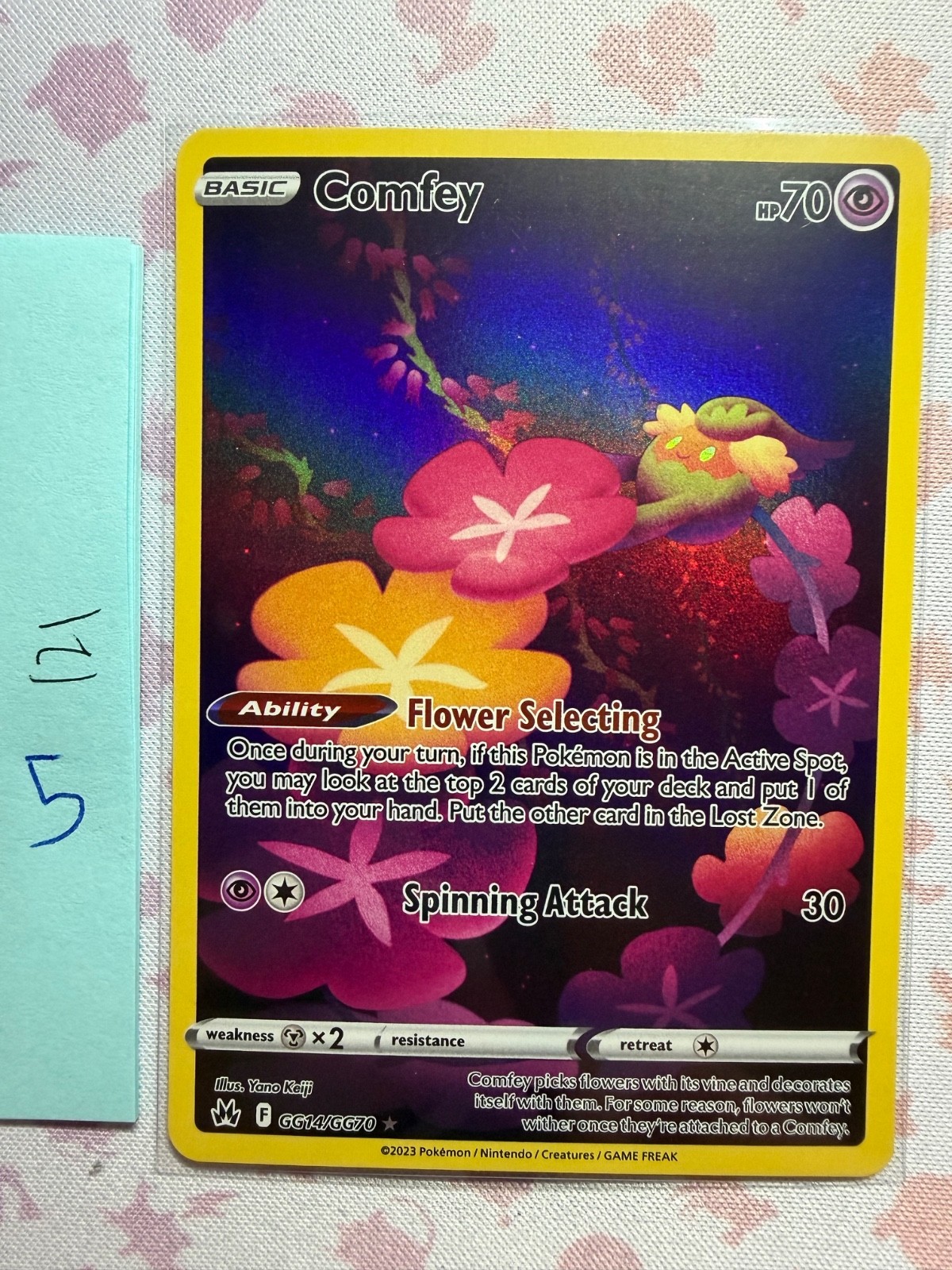 Pokemon TCG Comfey GG14/GG70 Galarian Gallery Rare Holo NM
