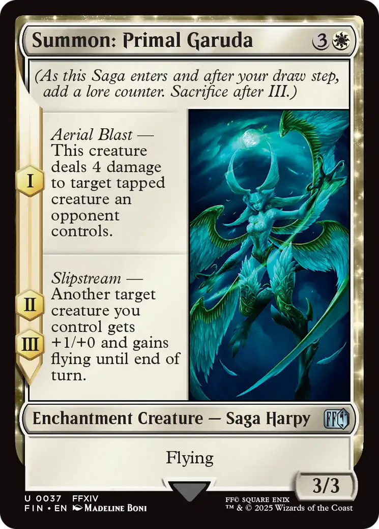 x1 Summon: Primal Garuda FIN Final Fantasy MTG 37 M/NM 1x
