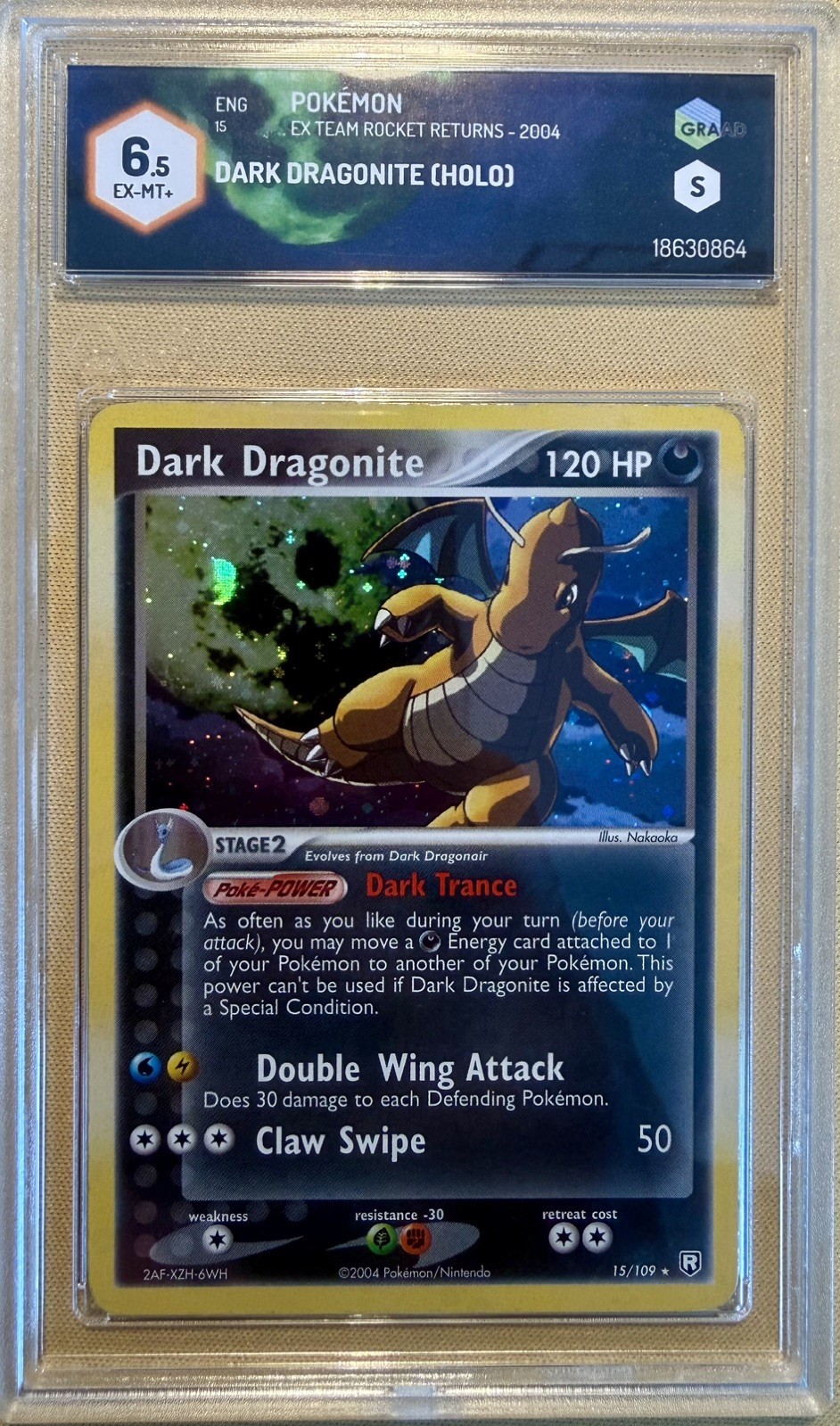Dark Dragonite – Holo – Ex Team Rocket Returns – LOW POP – 2004