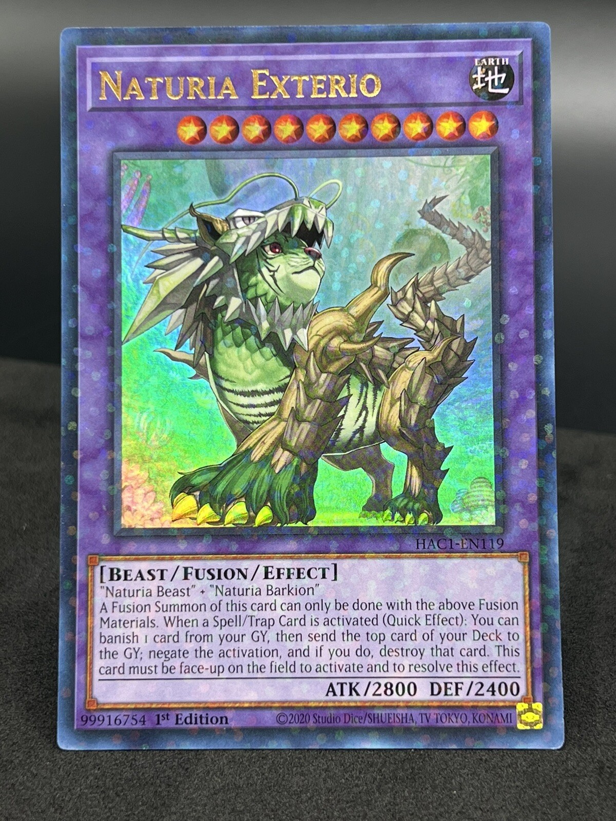 Yugioh Naturia Exterio HAC1-EN119 Duel Terminal Ultra Rare 1st Edition NM