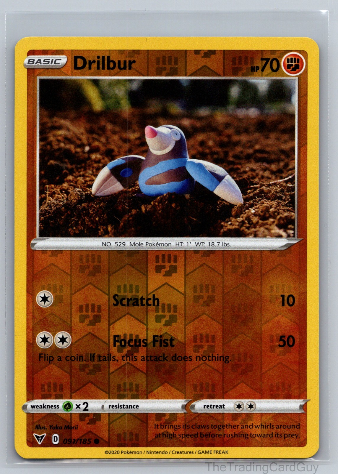 Drilbur Common SWSH04: Vivid Voltage Reverse Holo 091/185 NM