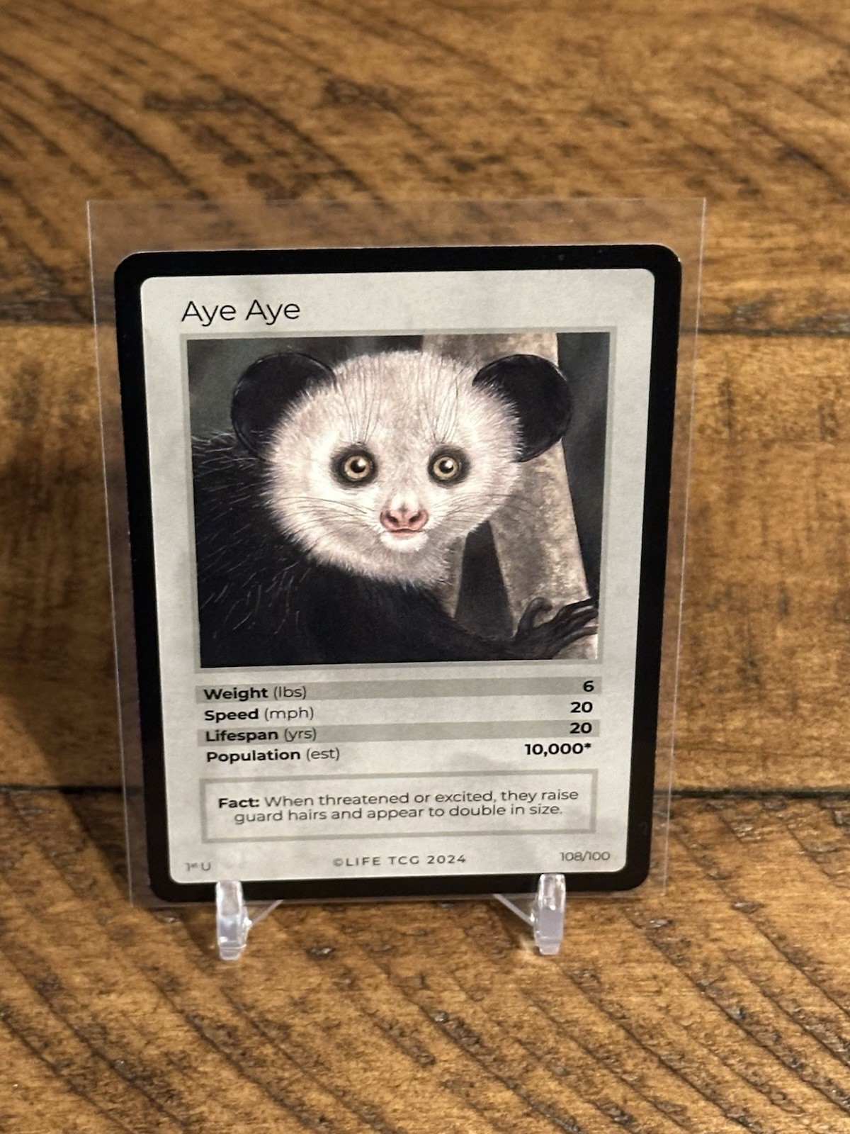 LIFE TCG Aye Aye 1st Edition Promo Rare Card #108 Limited Print Run