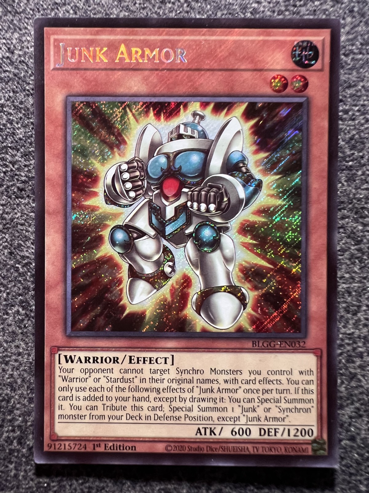 Yugioh Junk Armor BLGG-EN032 Secret Rare 1st Edition NM