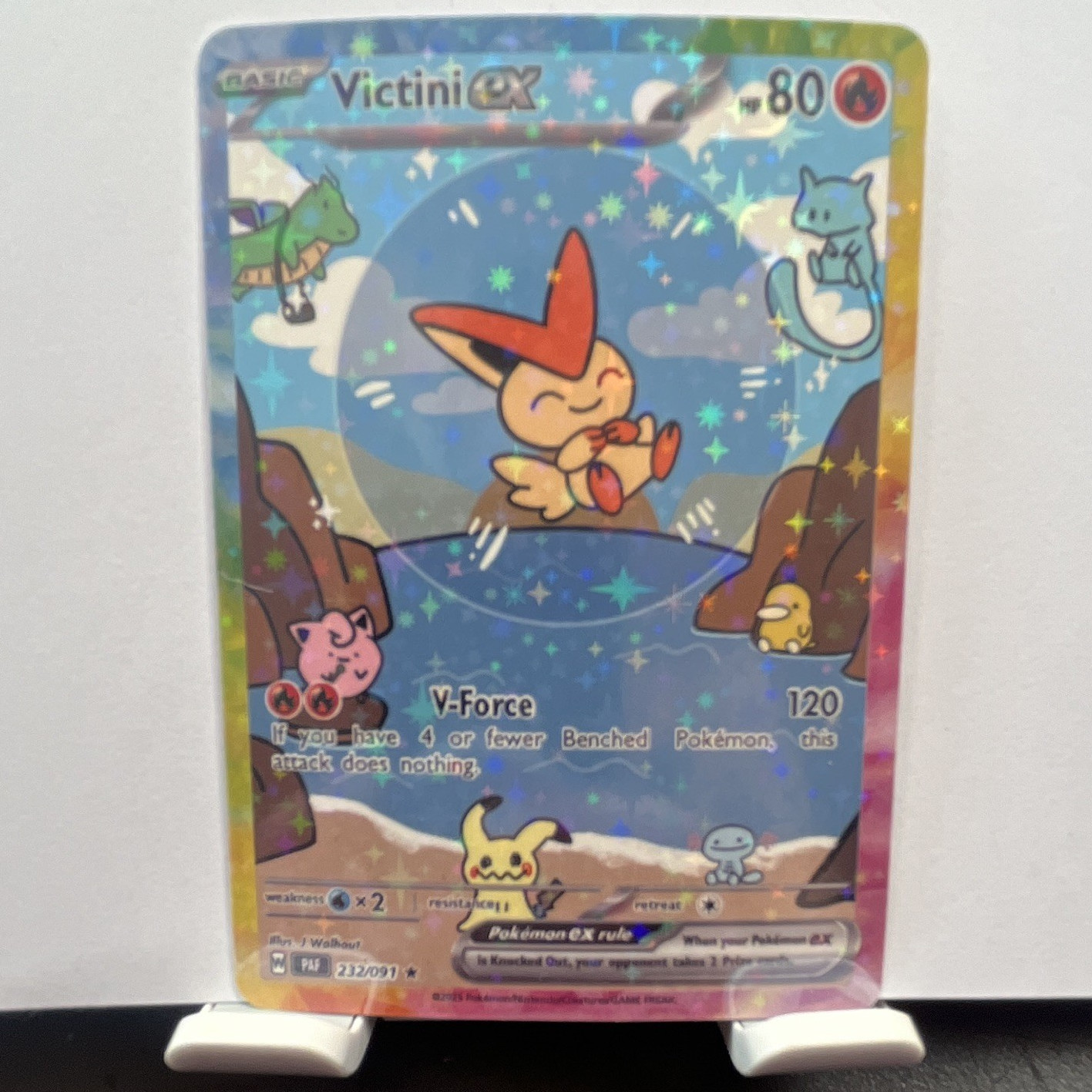 Victini ex 232/091 Paldean Fates Shiny Rare Holo English 2024 Pokemon Art