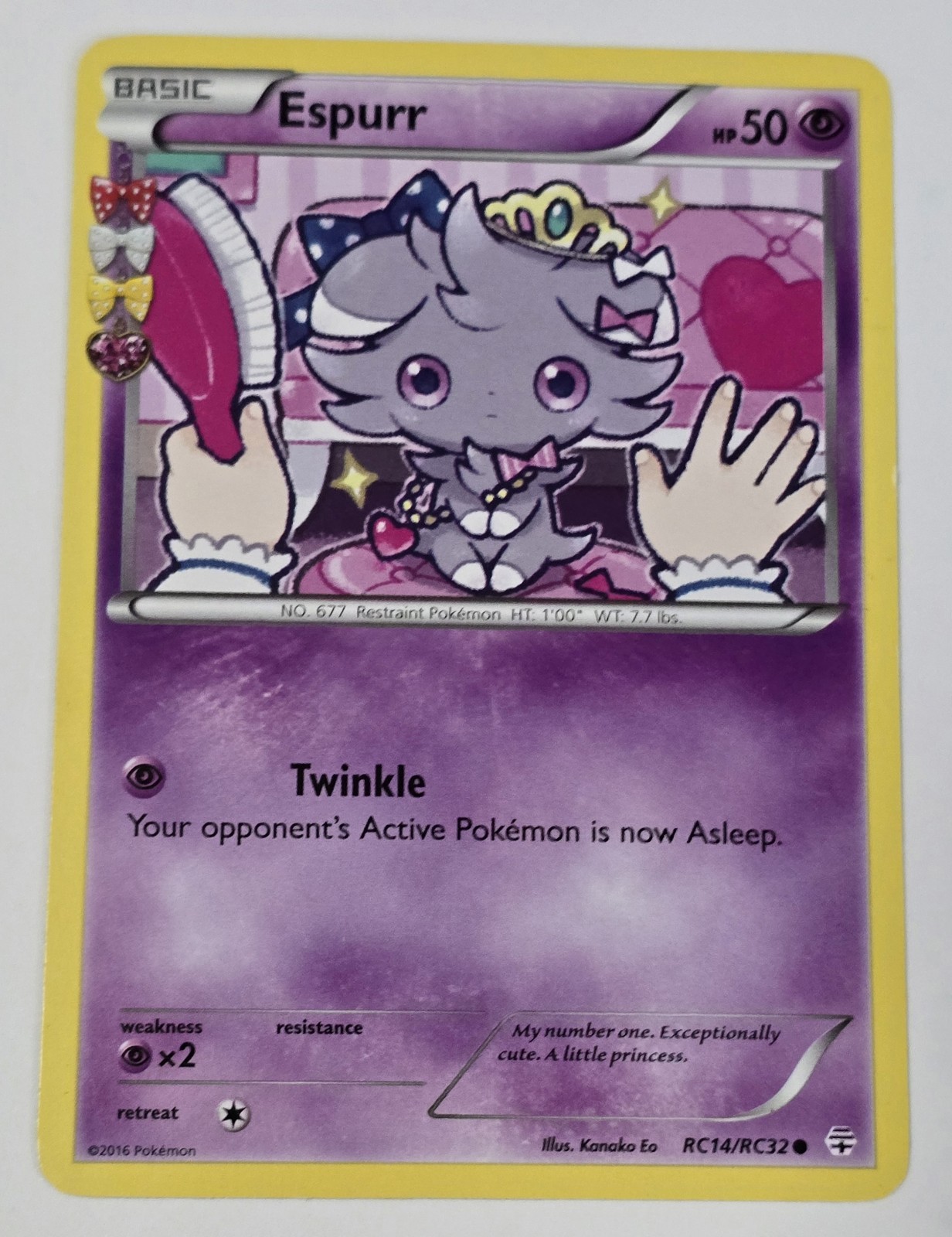 Pokemon TCG Espurr RC14/RC32 Generations Radiant Collection Holo 50HP 2016 ENG