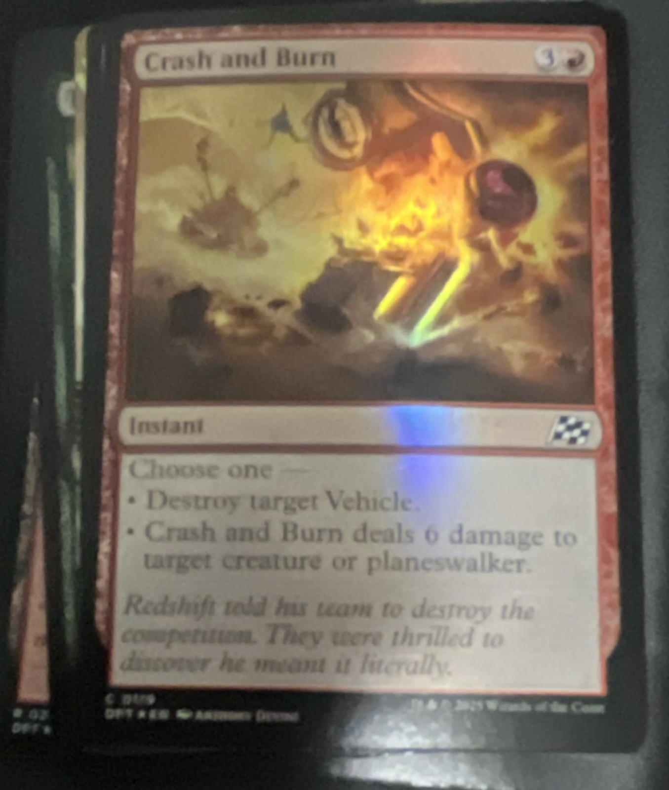 Crash and Burn Aetherdrift Foil Instant – Magic: The Gathering MTG