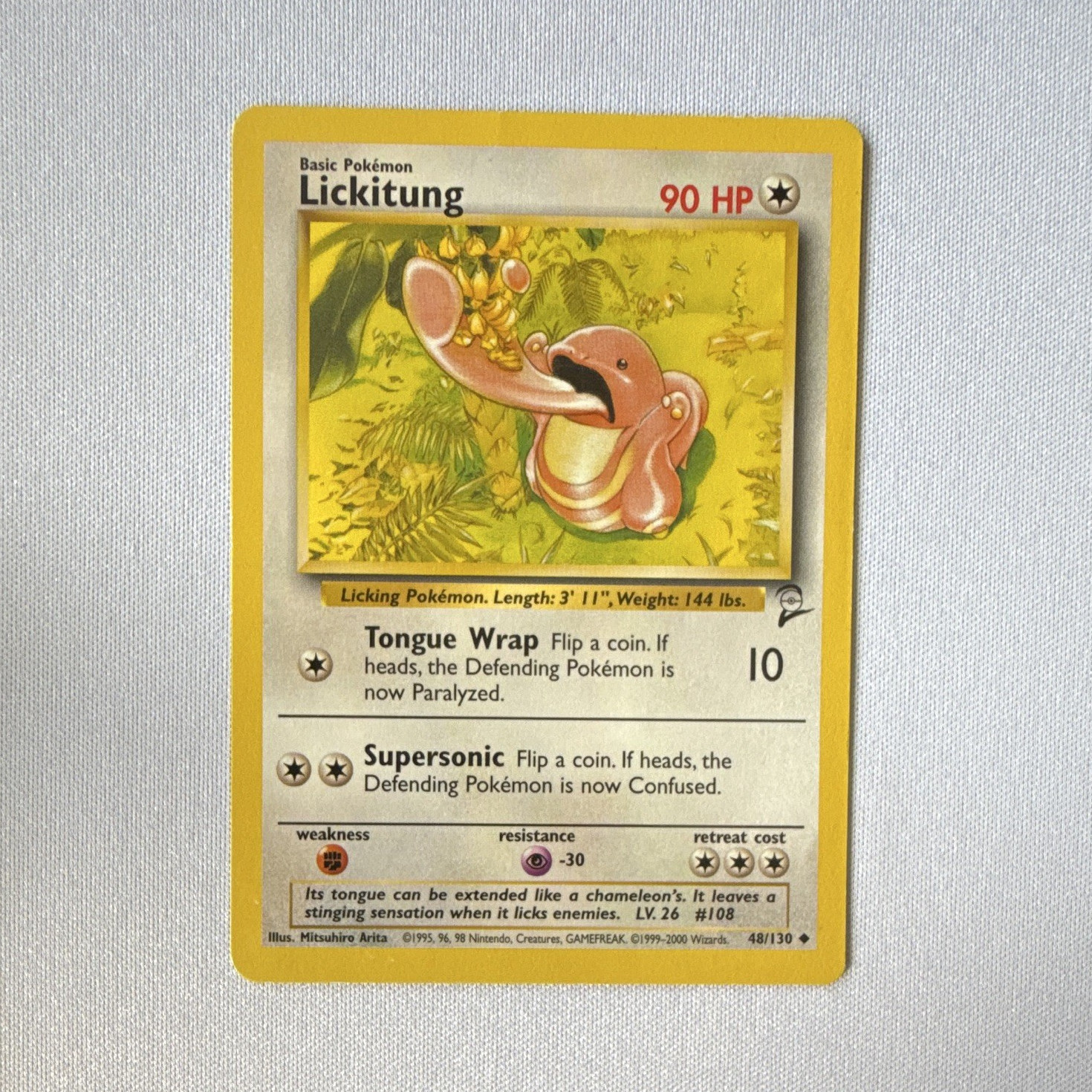 Wizards of the Coast Pokémon TCG Lickitung 048/130 Base Set 2 Uncommon Unlimited