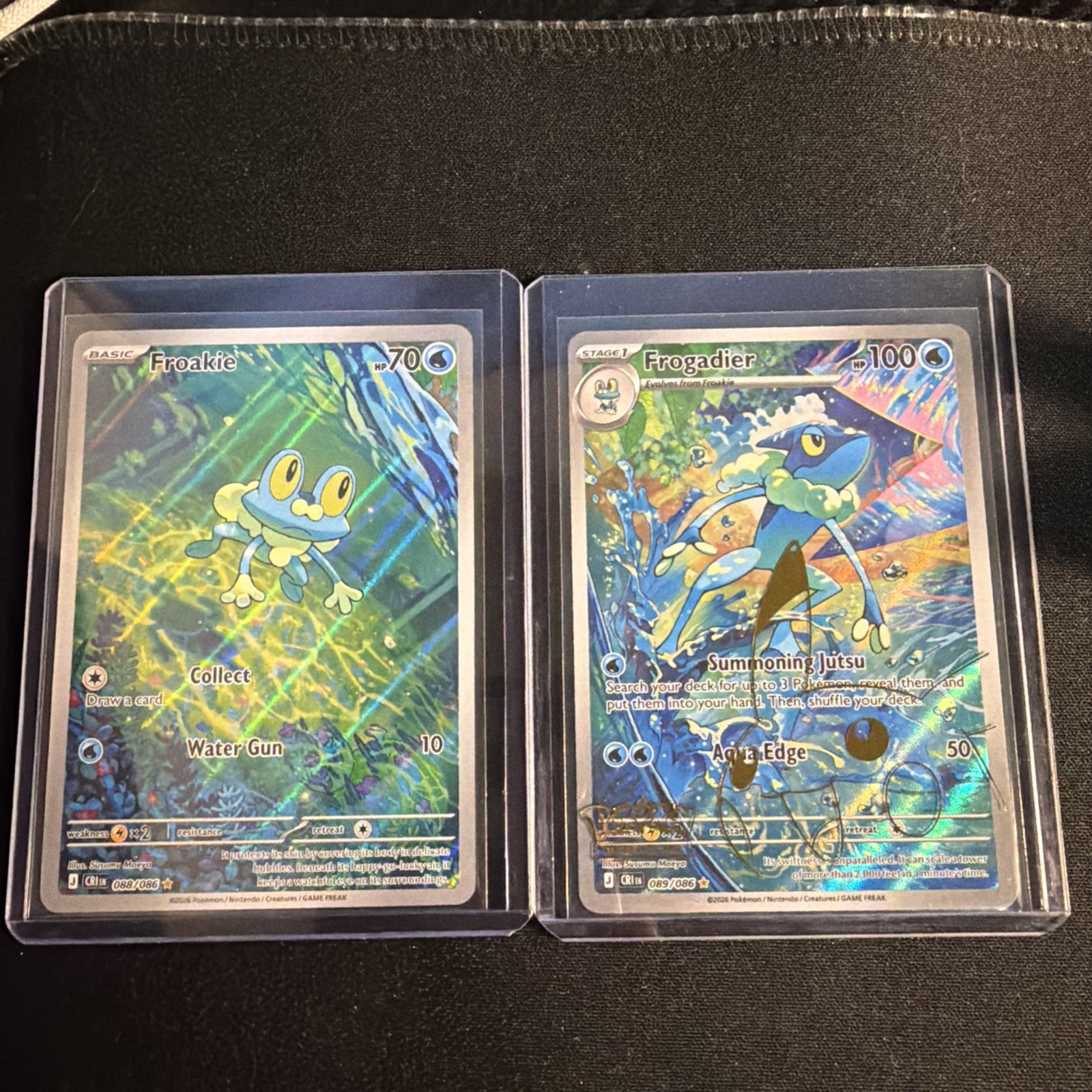 Pokemon Chaos Rising – Froakie 088/086 & Frogadier 089/086 Illustration Rare Set