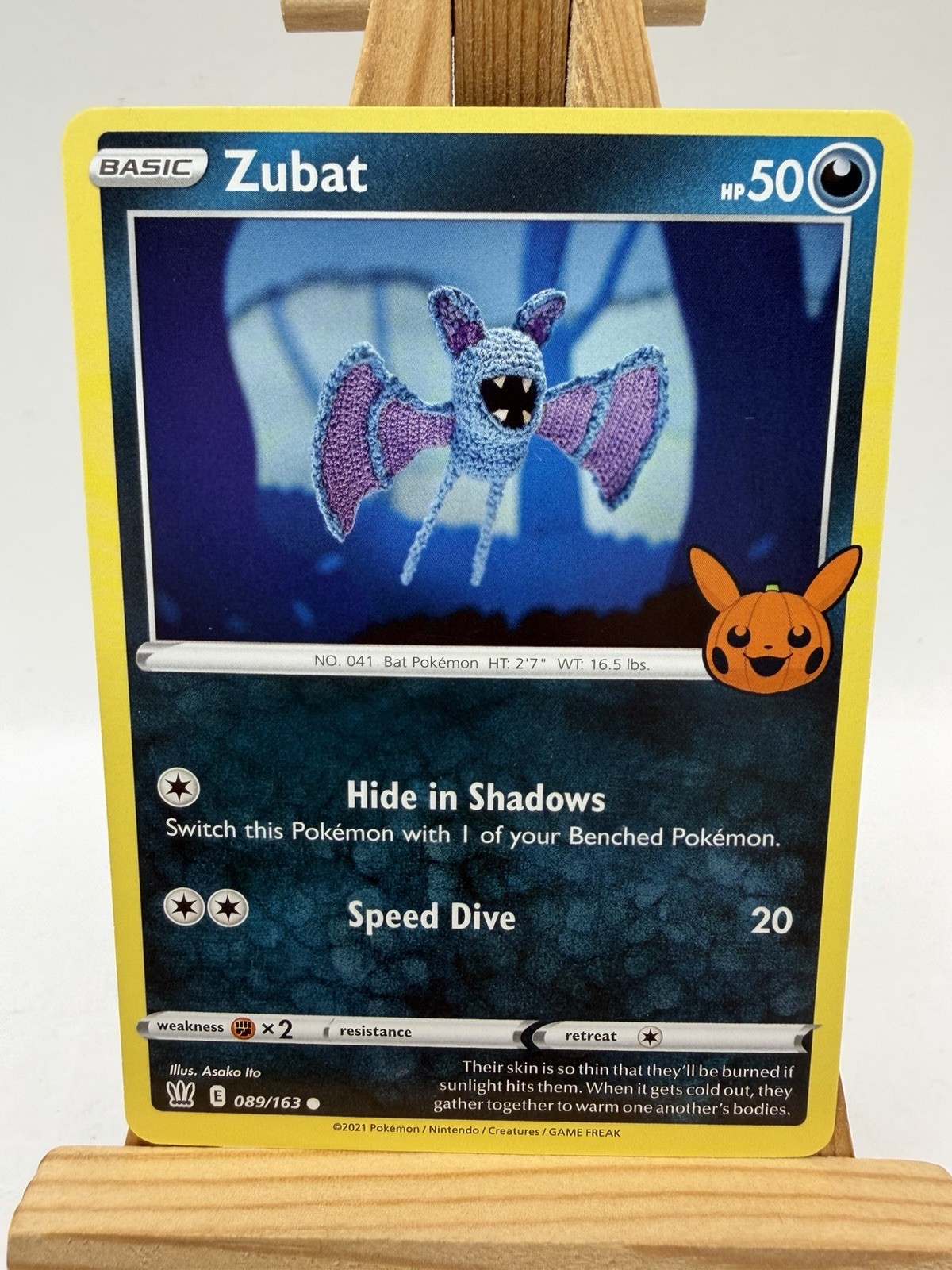 Zubat Card 089/163 Trick or Trade Halloween Asako Ito Pokemon Card
