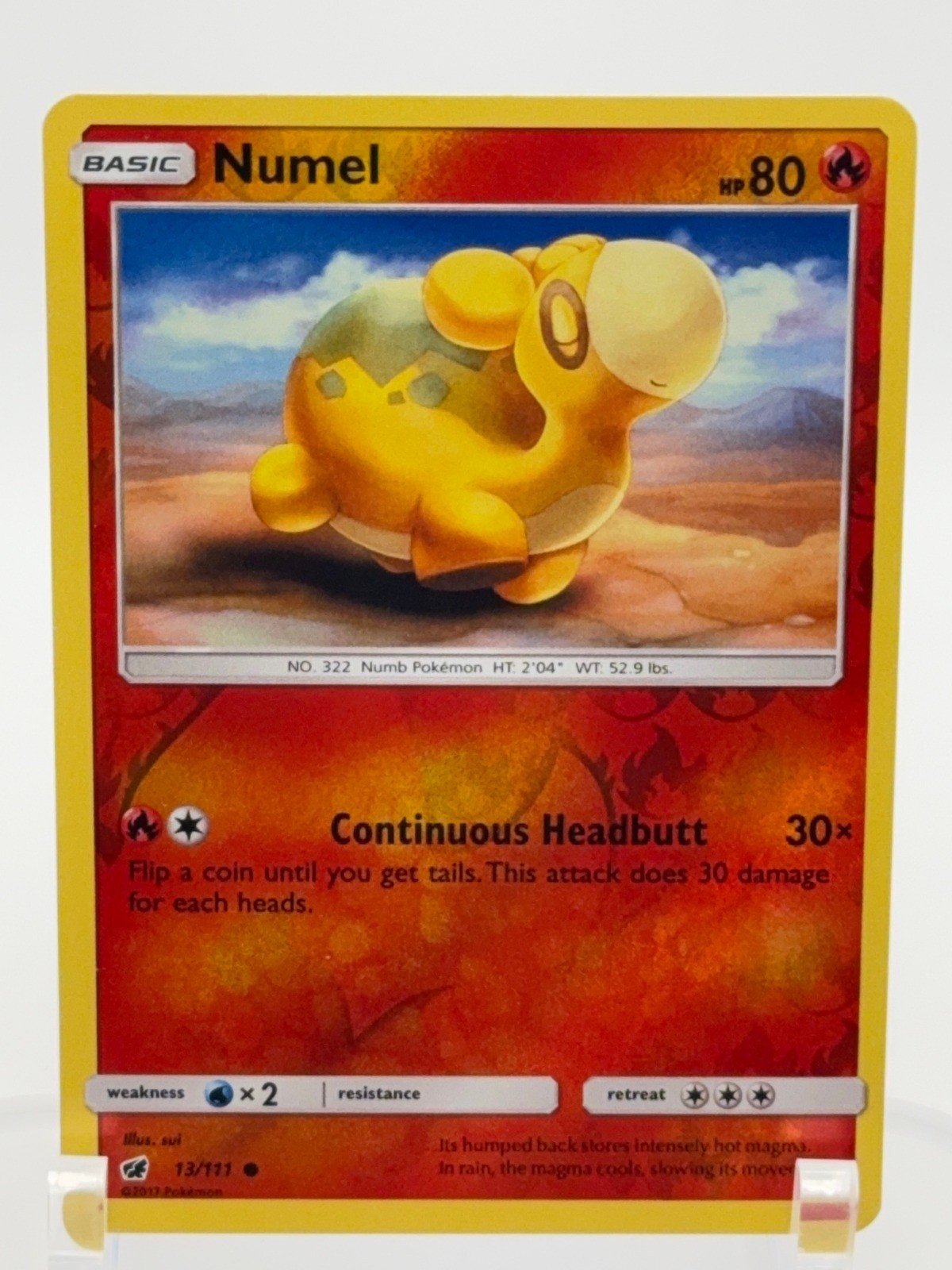 Numel Reverse Holo Common SM – Crimson Invasion 13/111 2017 NM