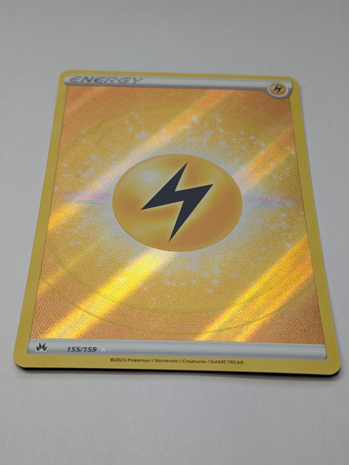 FRESH Electric Energy Crown Zenith Textured Poke Ball Holo 155/159 Pokemon TCG