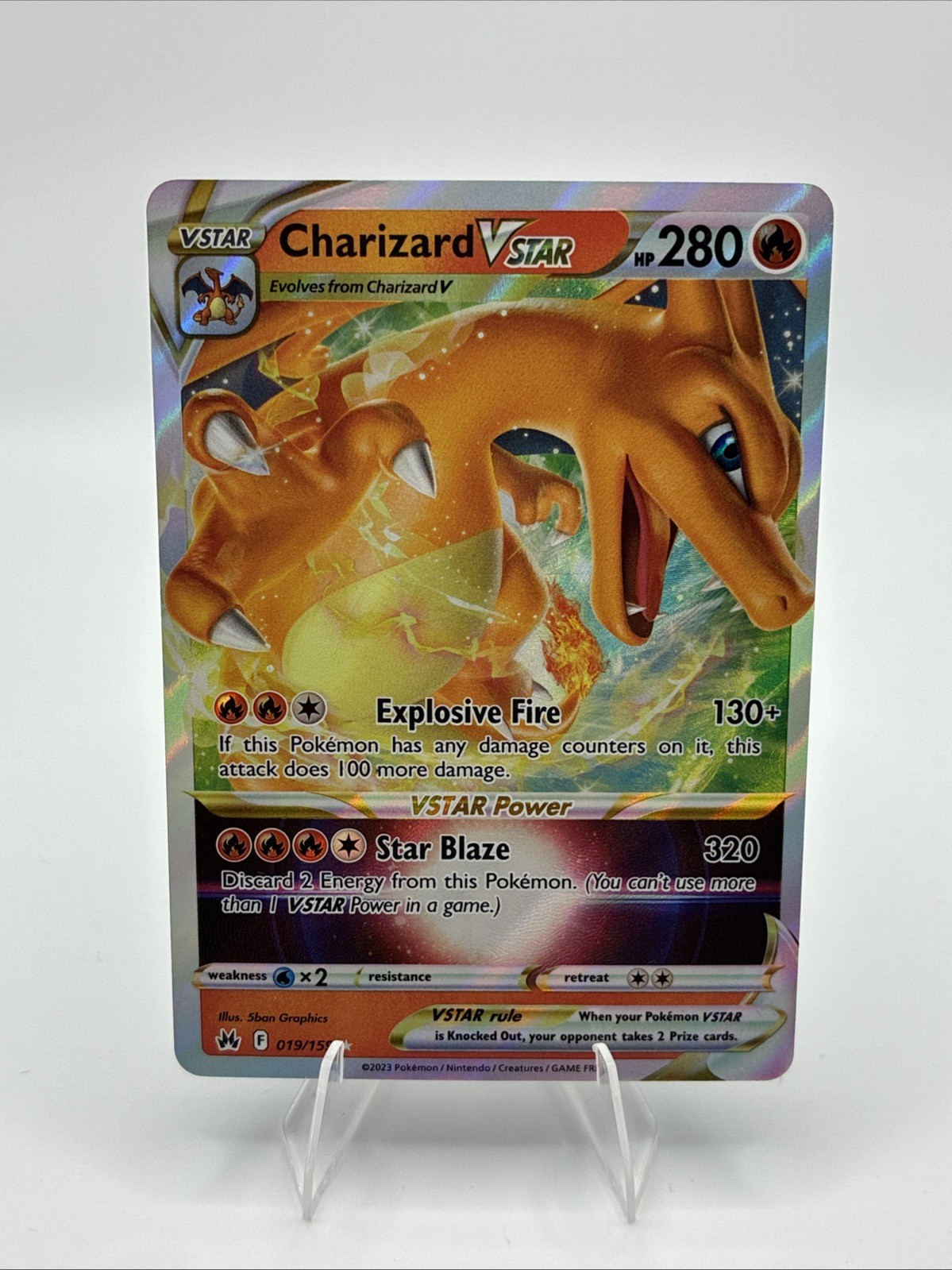 Pokémon TCG Charizard VSTAR 019/159 Crown Zenith Holo Ultra Rare English 280 HP