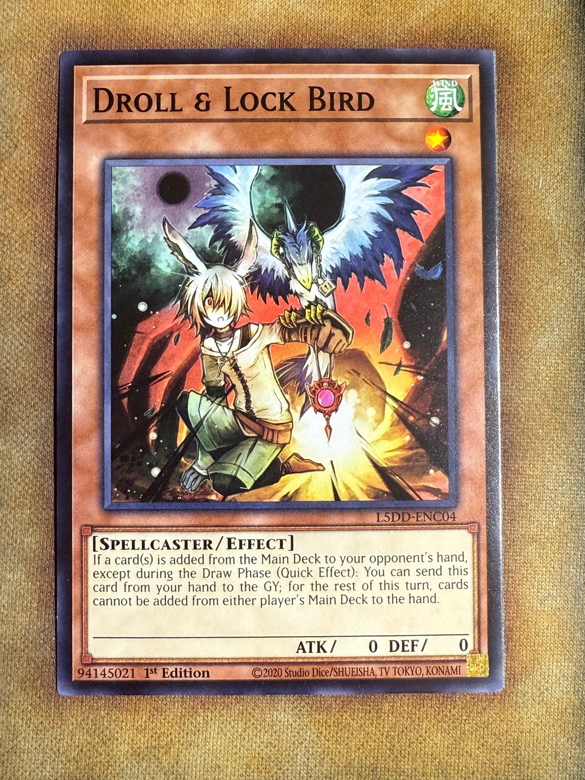 Yugioh Droll & Lock Bird L5DD-ENC04 Common 1st Ed NM