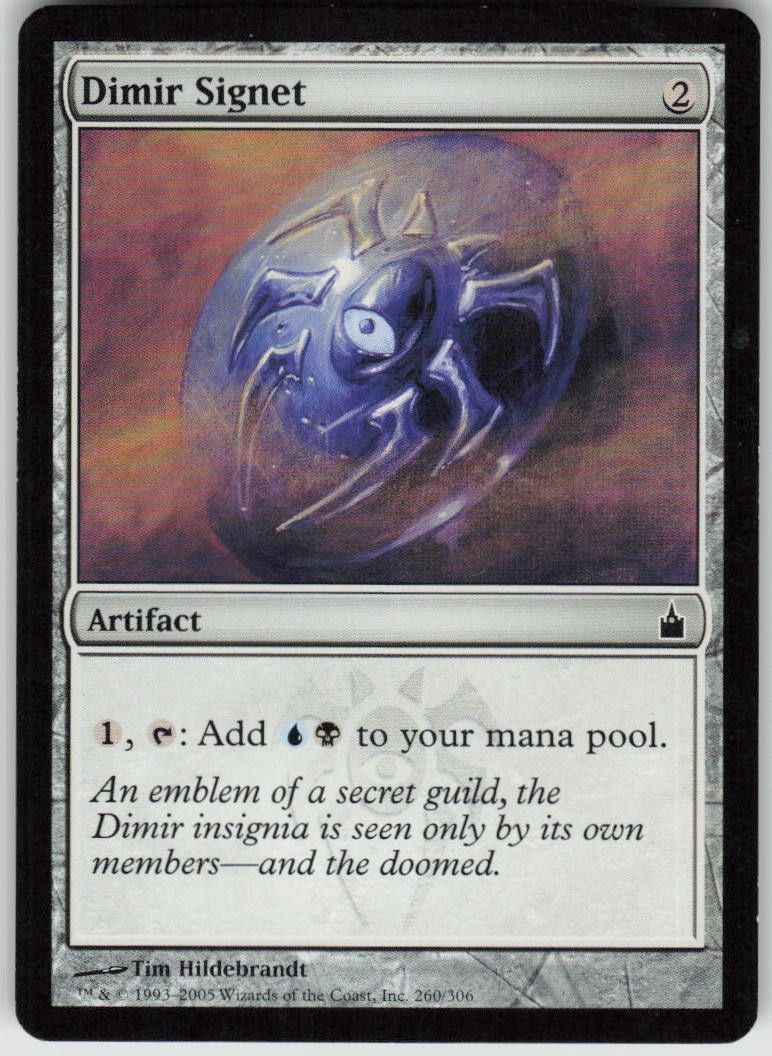 Dimir Signet 260 Common Ravnica: City of Guilds Magic: The Gathering LP