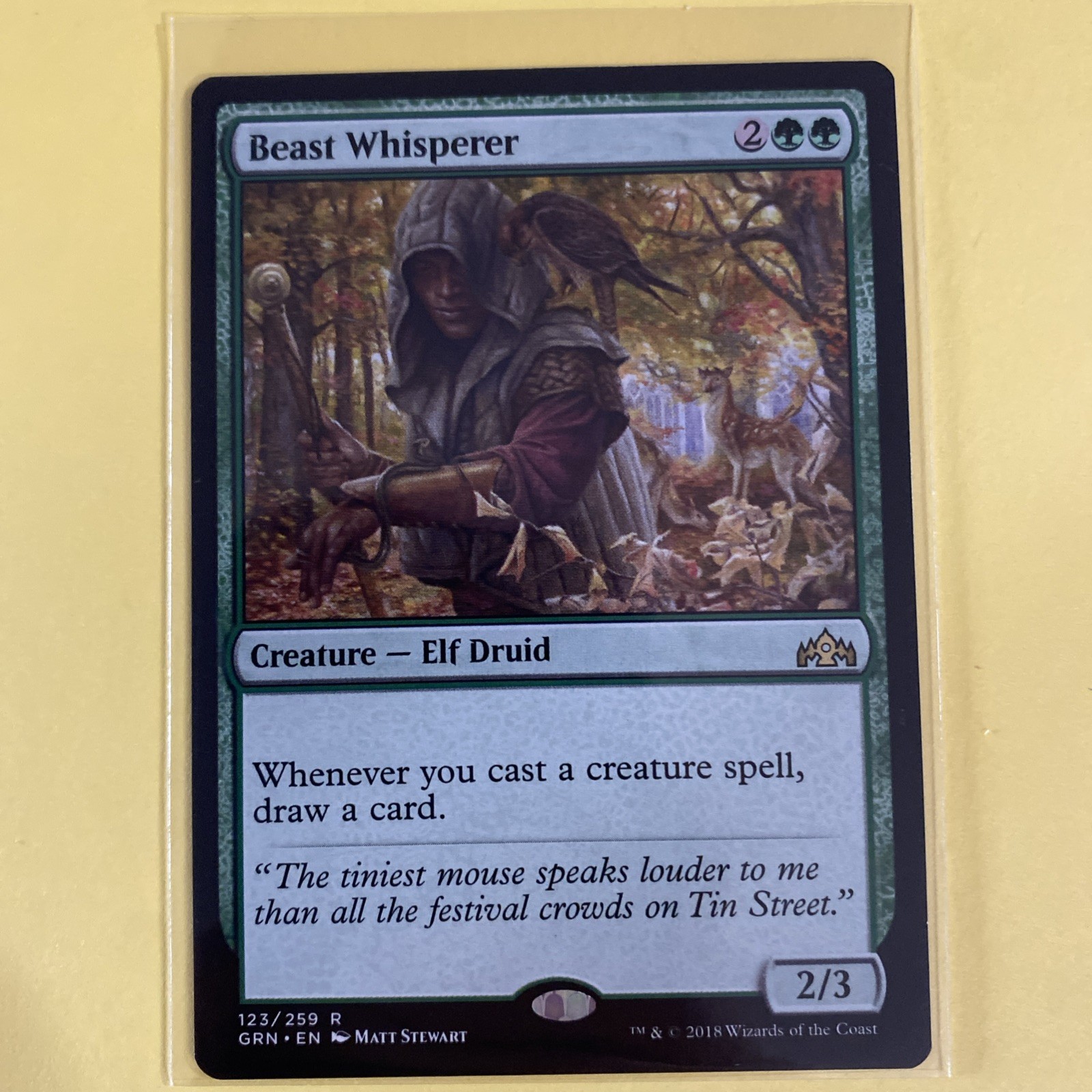 Beast Whisperer 123 Rare Guilds of Ravnica Magic: The Gathering Near Mint