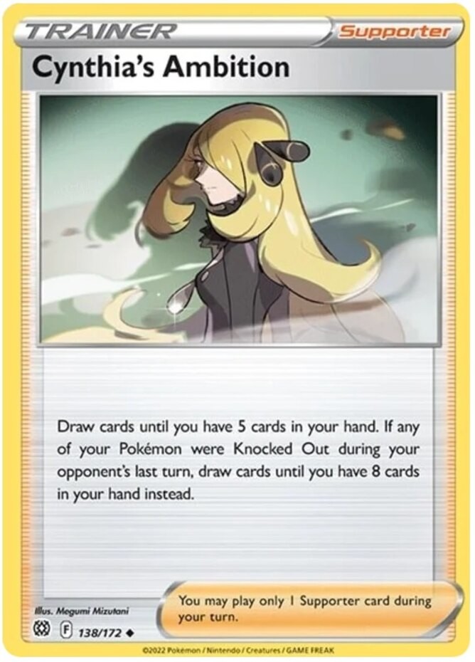 Cynthia’s Ambition – 138/172 – Uncommon – Near Mint