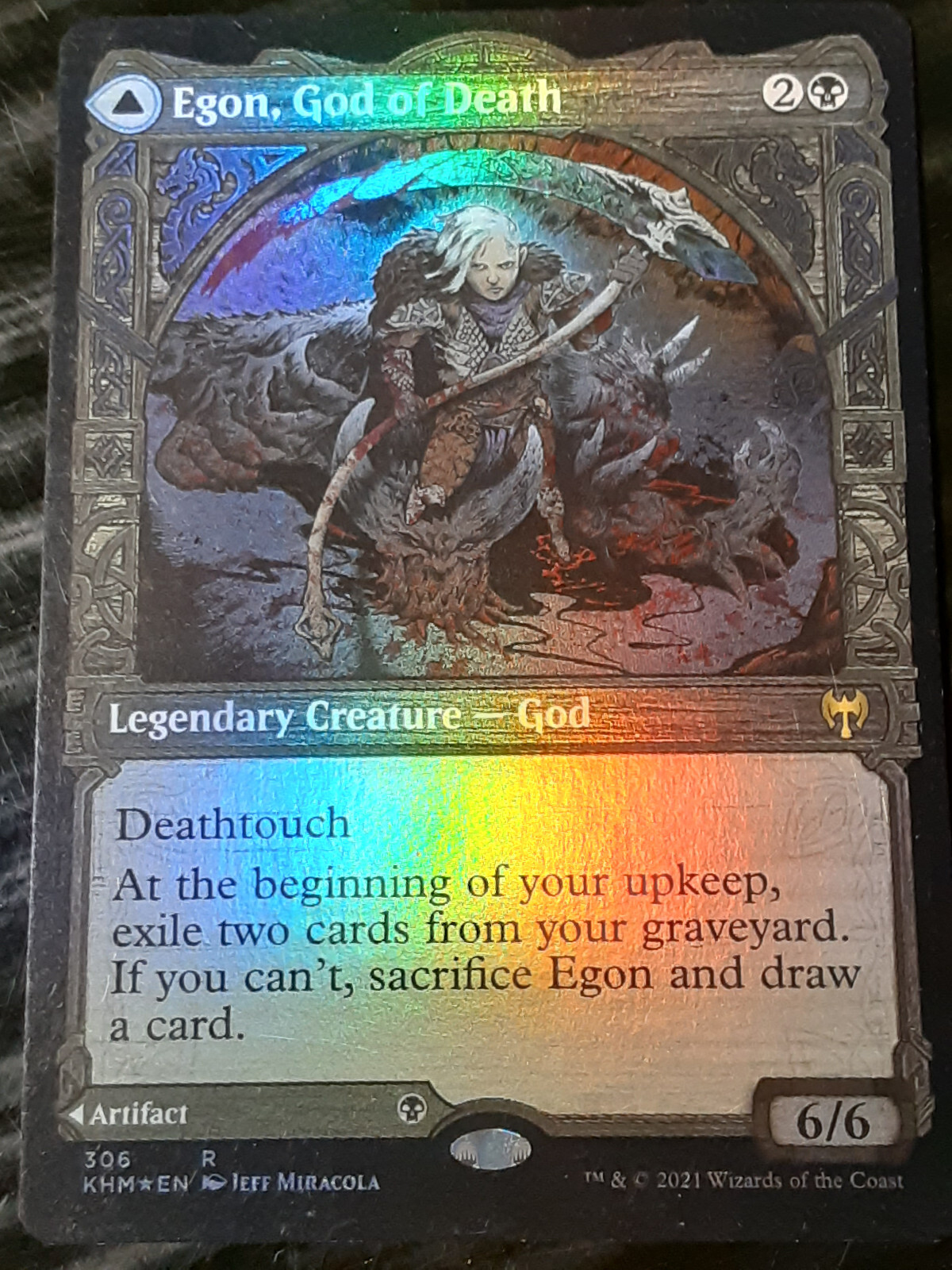 Egon God of Death Showcase FOIL , Kaldheim , NM , MTG , FREESHIPPING