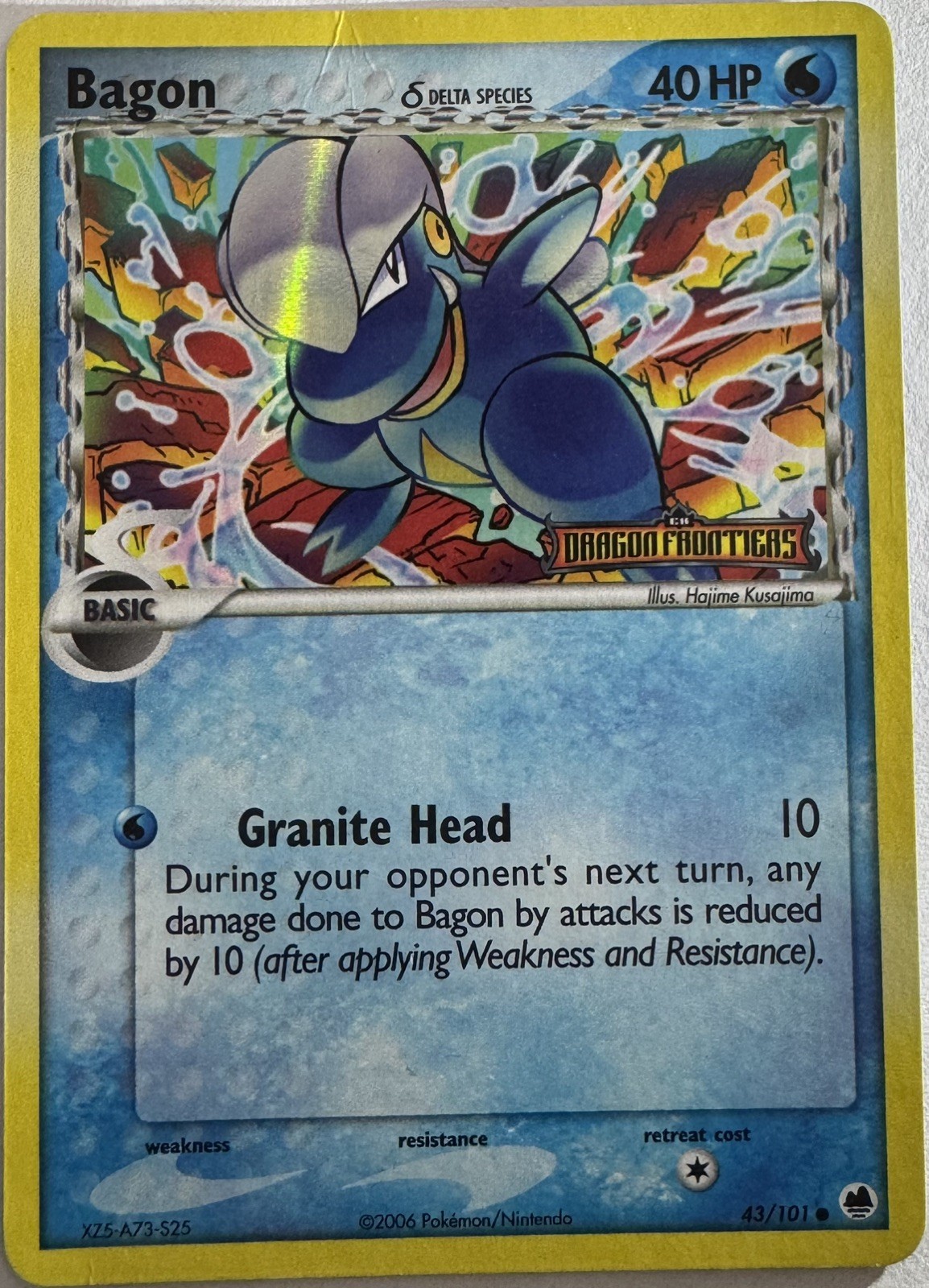Pokemon TCG Dragon Frontiers Bagon 43/101 Stamped Reverse Holo