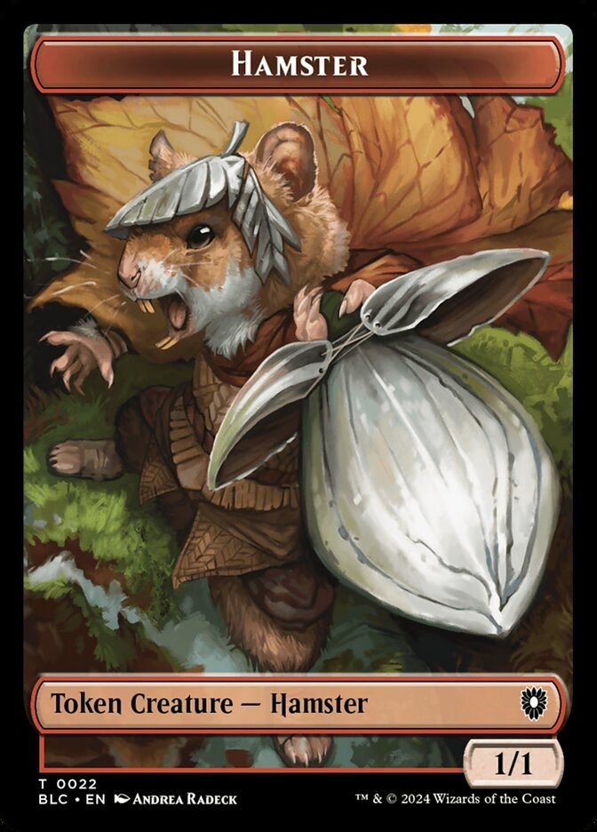 Hamster – City’s Blessing 0022-0040 Double Sided Token Bloomburrow Commander MTG