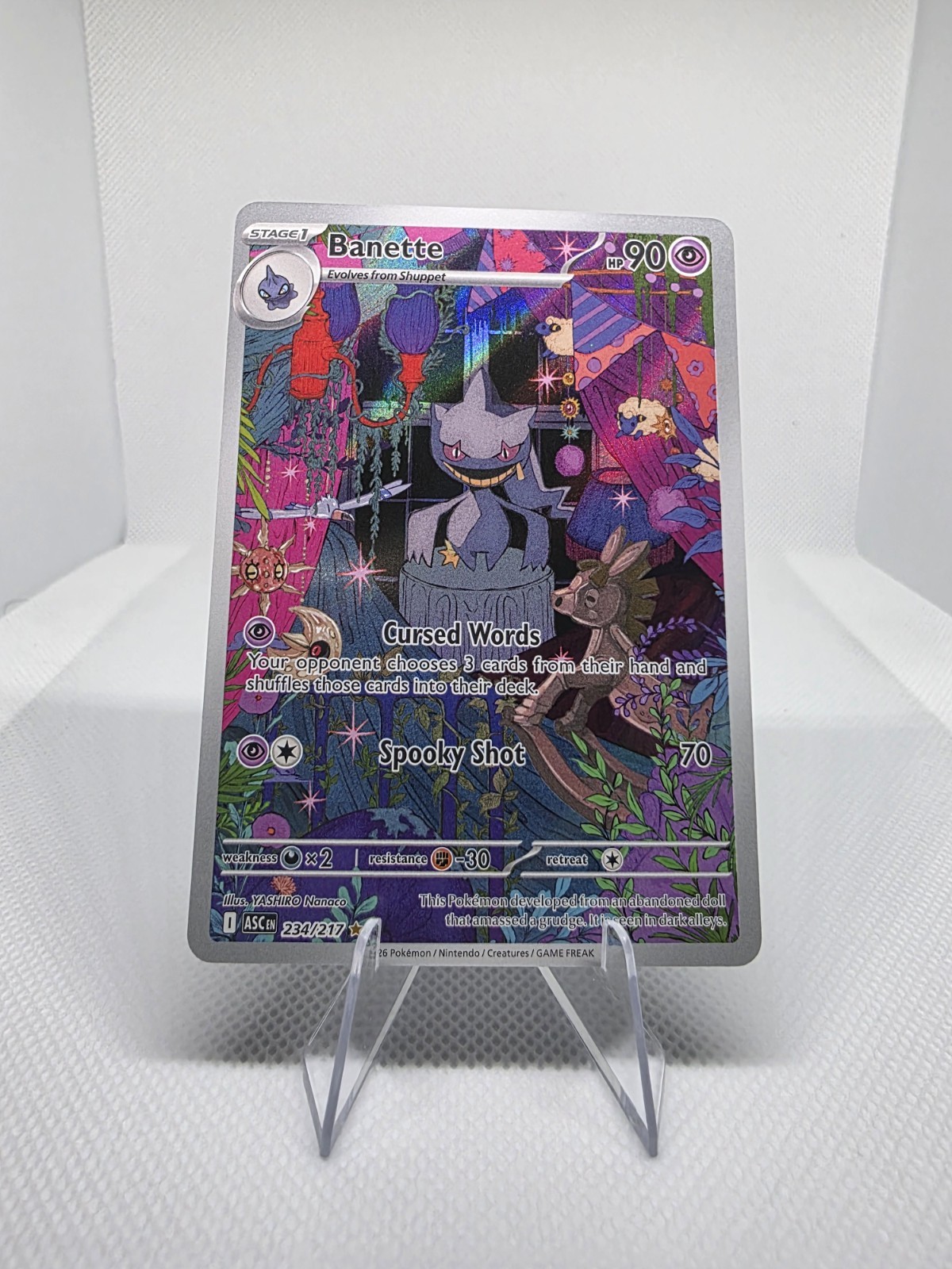 Pokemon Banette 234/217 Temporal Forces Illustration Rare Full Art Holo EN NM
