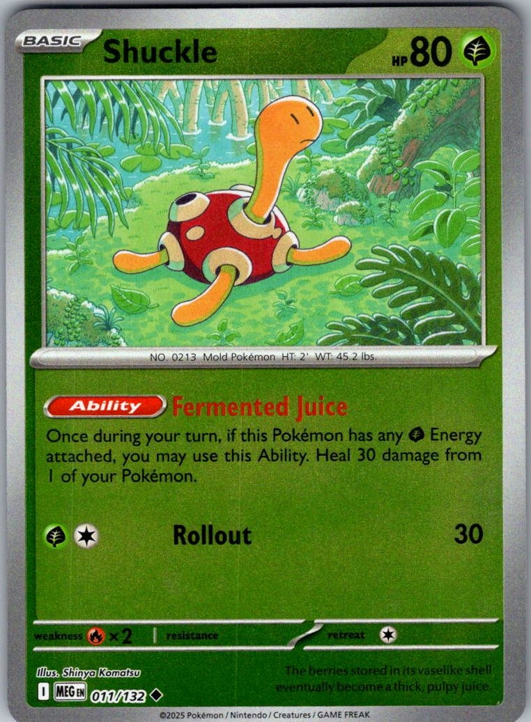 Shuckle – Reverse Holo Uncommon ME01: Mega Evolution 011/132 NM