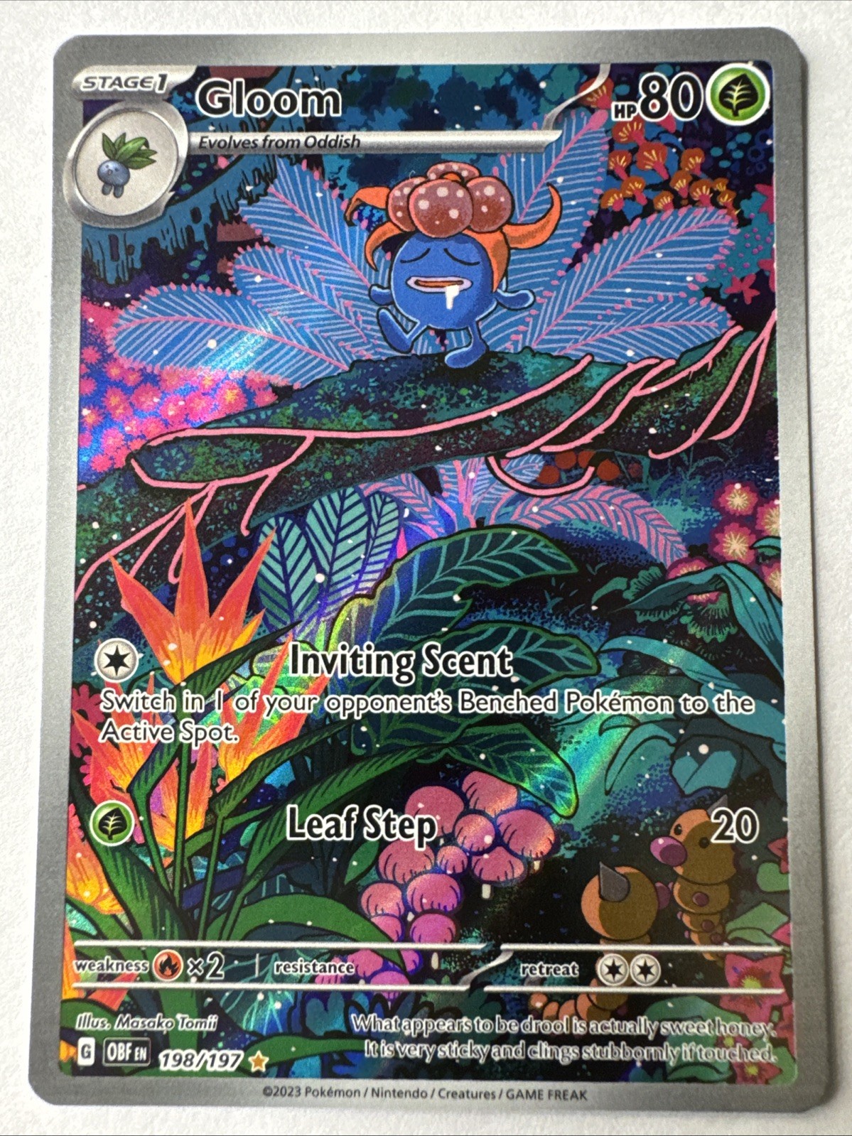 Pokemon Gloom 198/197 SV03: Obsidian Flames Holo