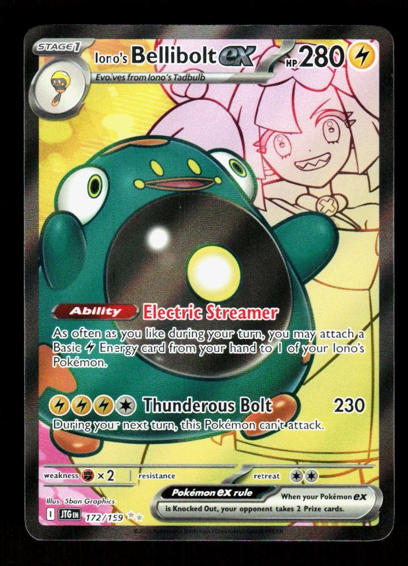 Iono’s Bellibolt ex 172/159 Ultra Rare Journey Together Pokemon Holo NM