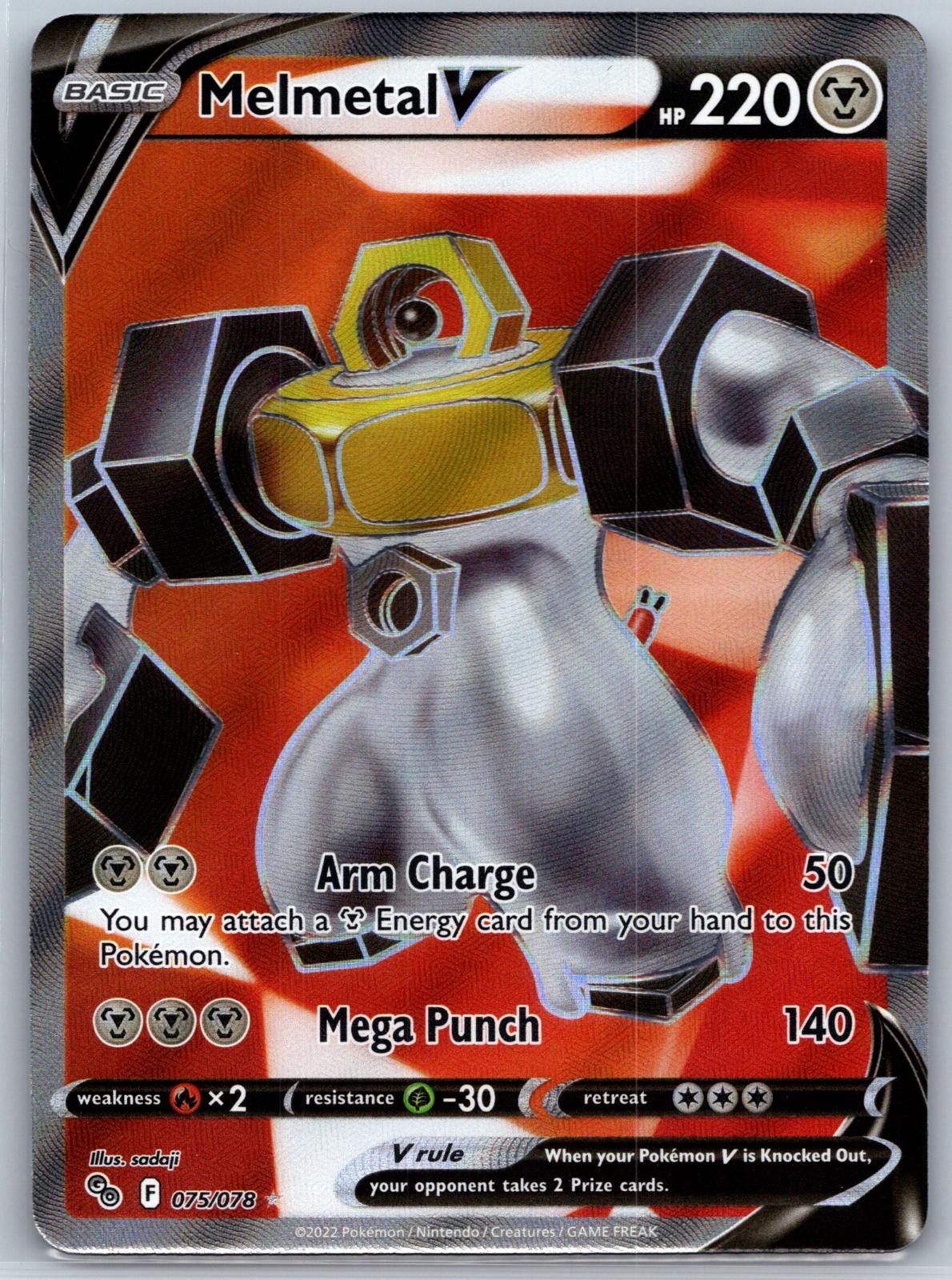 Melmetal V 075/078 Ultra Rare Pokemon GO Pokemon Holo Near Mint