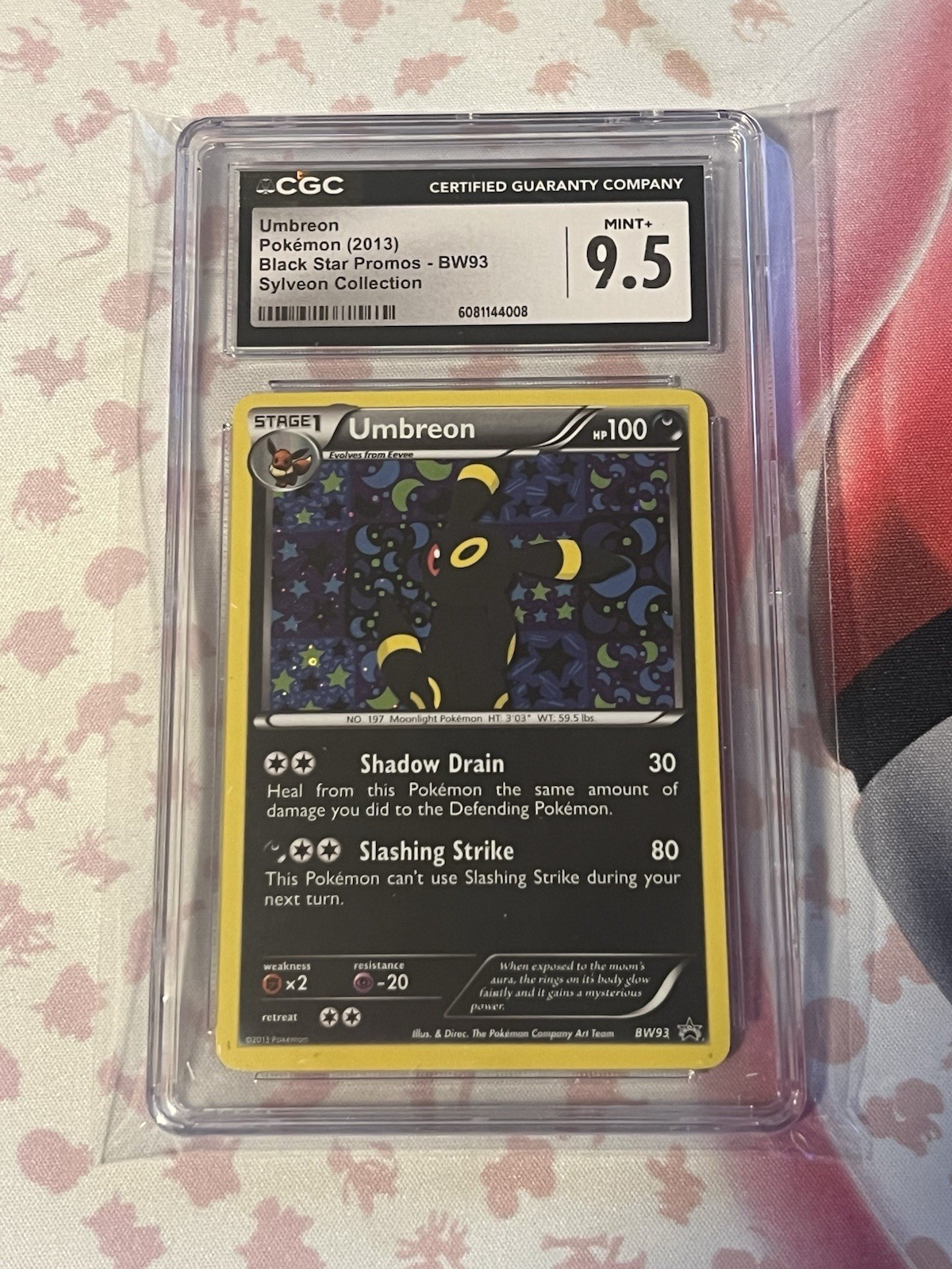 2013 POKEMON BW BLACK STAR PROMO UMBREON #BW93 HOLO CGC 9.5 MINT #6081144008