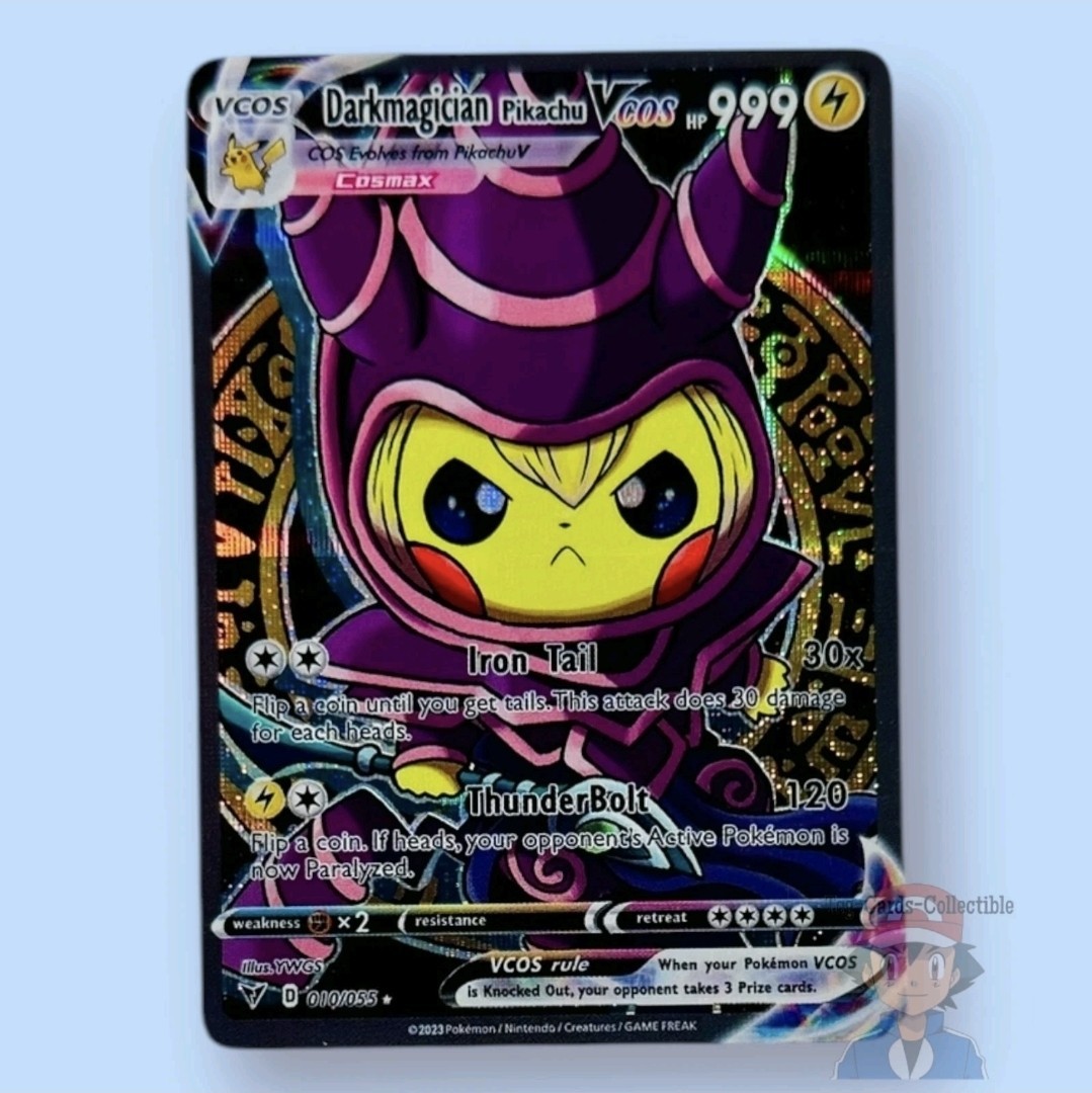 Pikachu Dark Magician Yugioh Cosplay Cute Doujin ACG HOLO Card – Near Mint C.