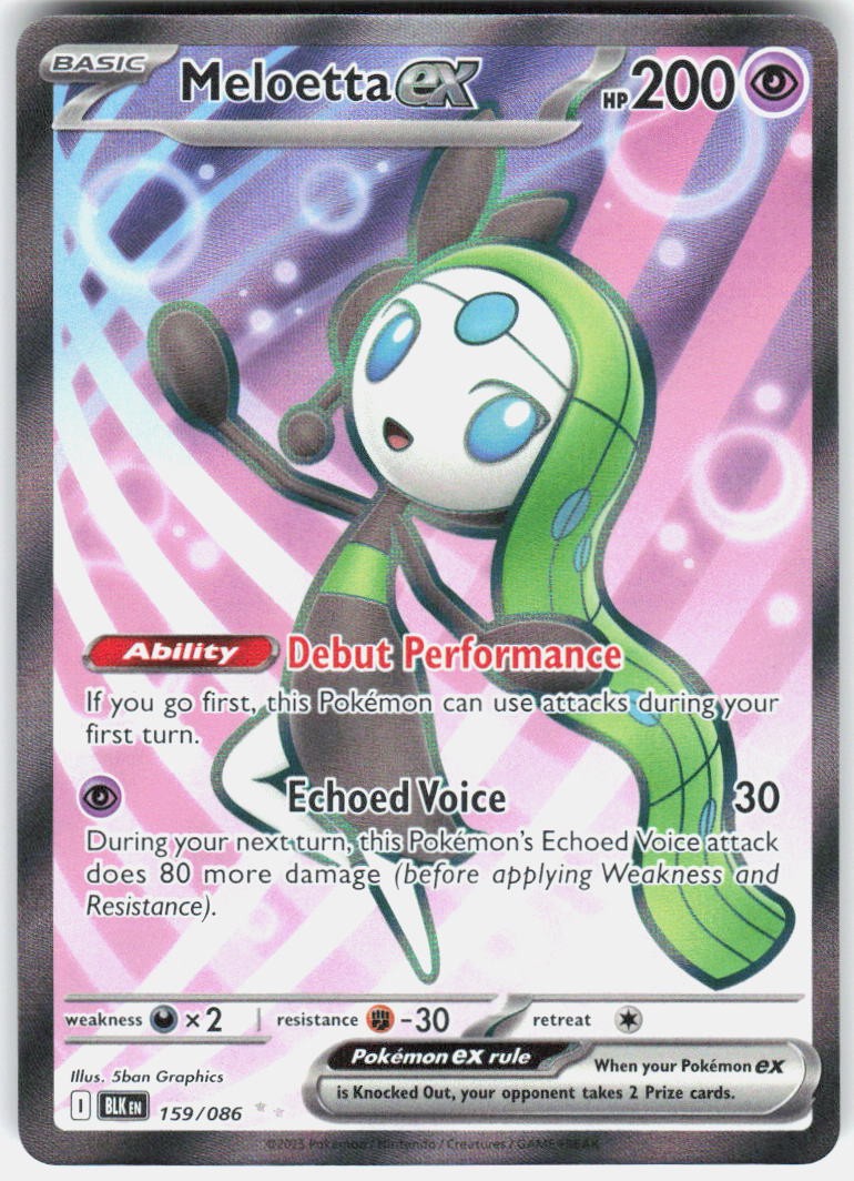 Meloetta ex 159/086 Holo Ultra Rare Black Bolt Pokemon