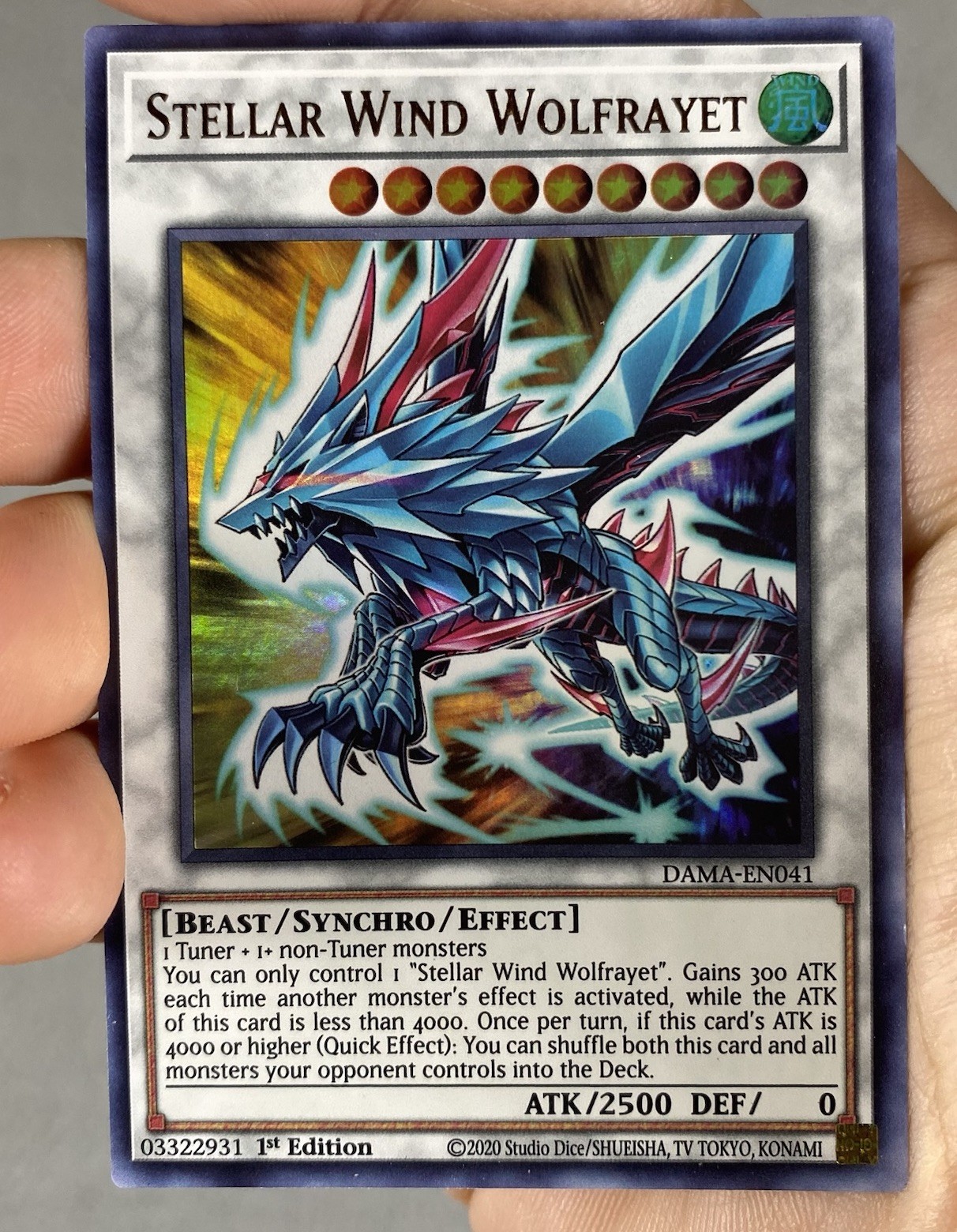 Yugioh! Stellar Wind Wolfrayet – DAMA-EN041 – Ultra Rare – 1st Edition Near Mint