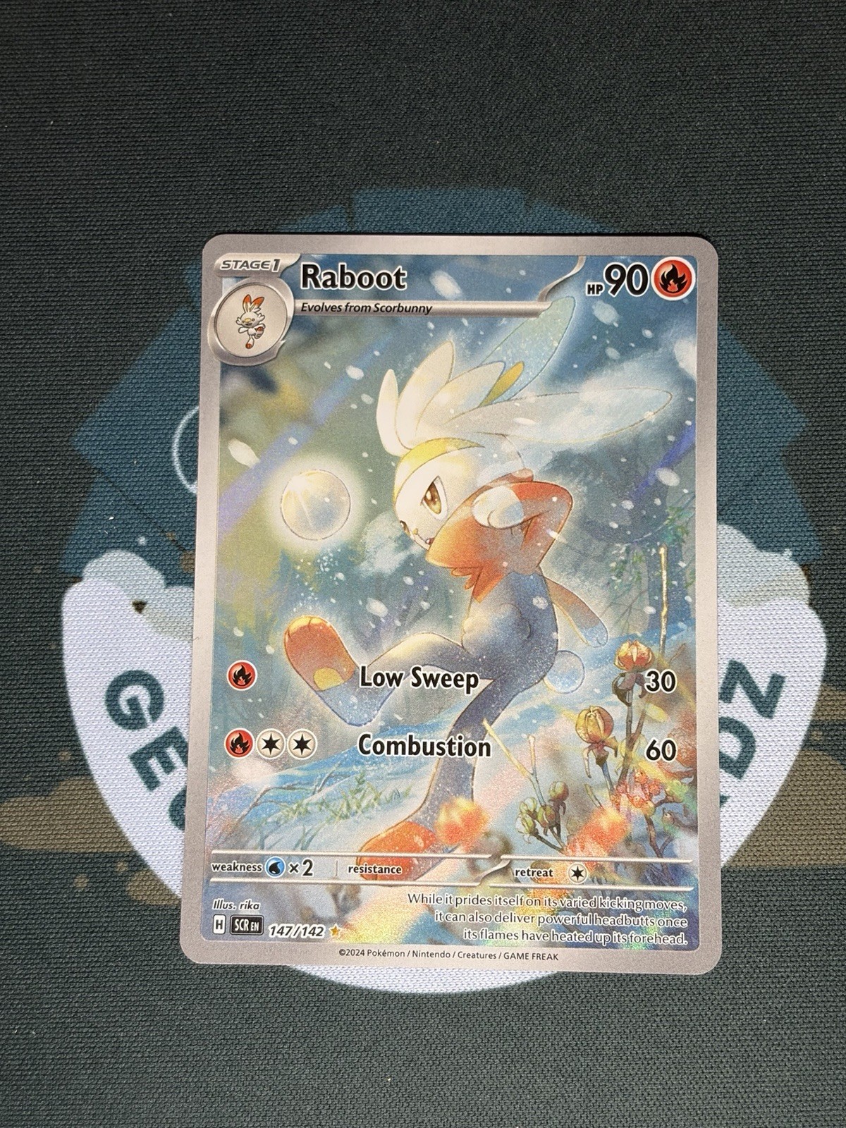Pokemon TCG Raboot 147/142 Illustration Rare Holo Stellar Crown NM