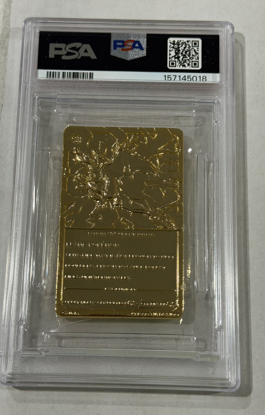 1999 Burger King Pokémon Charizard #06 23K Gold Plated Promo PSA 9 MINT