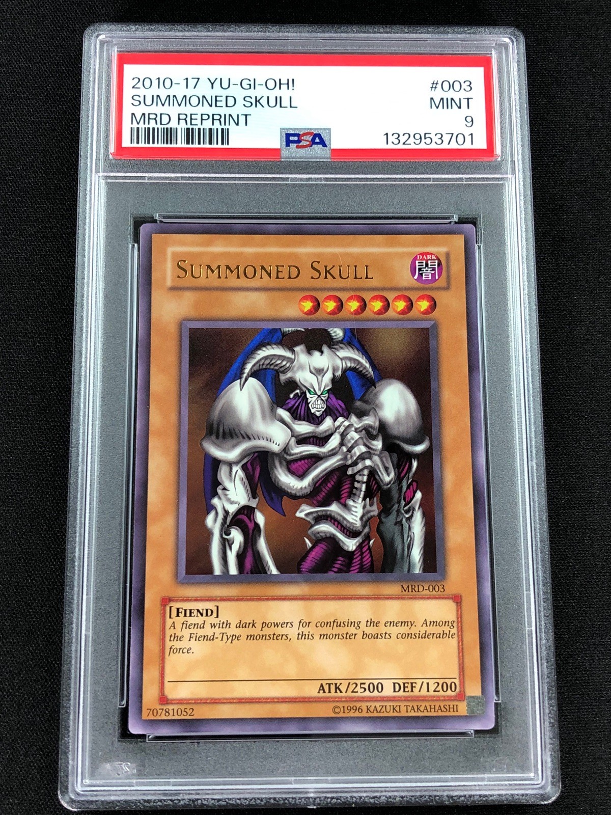 Yugioh 2010 Summoned Skull MRD-003 PSA 9 Ultra Rare