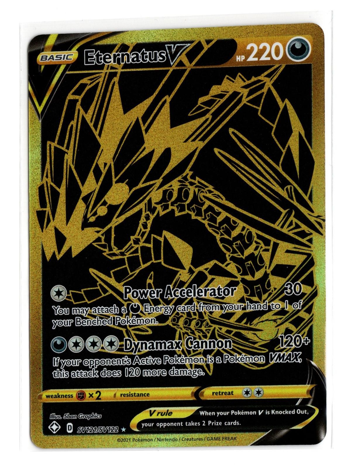 Eternatus V SV121/SV122 Secret Rare Shining Fates Shiny Vault Pokemon Holo NM